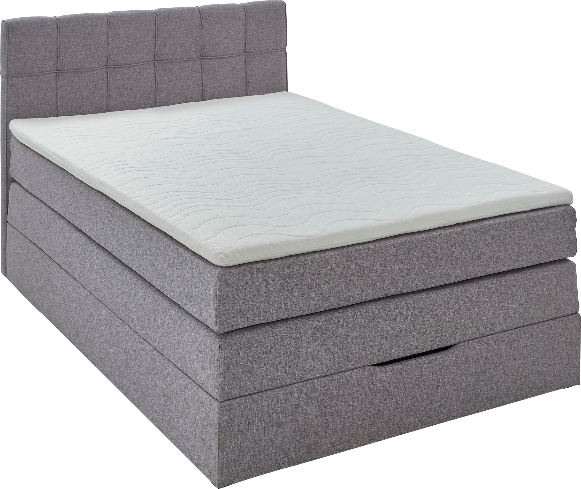 INOSIGN Boxspringbett "Fornoli", inkl. Topper und Bettkasten, H3 in zwei Ma günstig online kaufen