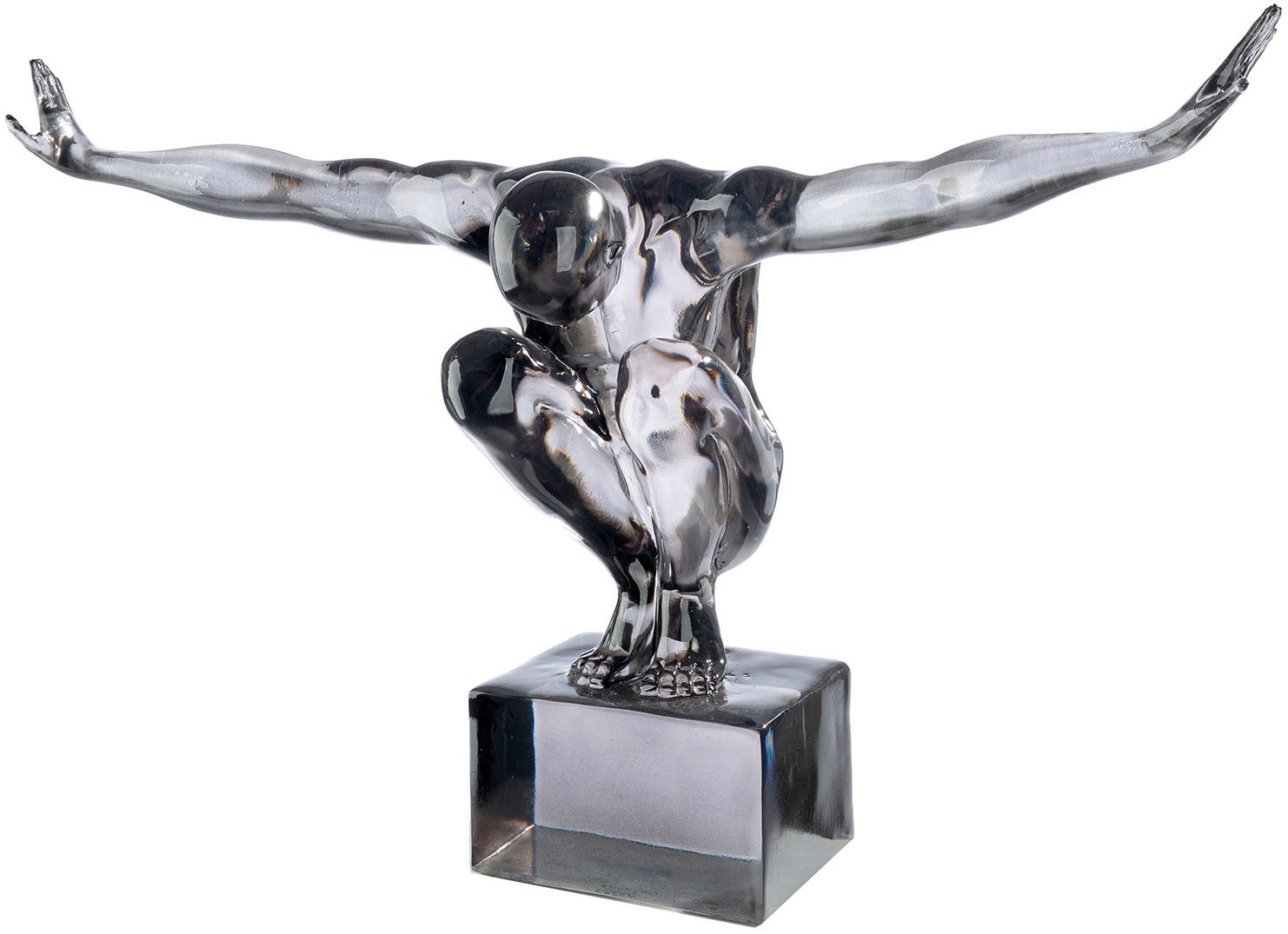 GILDE Dekofigur »Skulptur Cliffhanger Gris grau H. 33,5 cm«