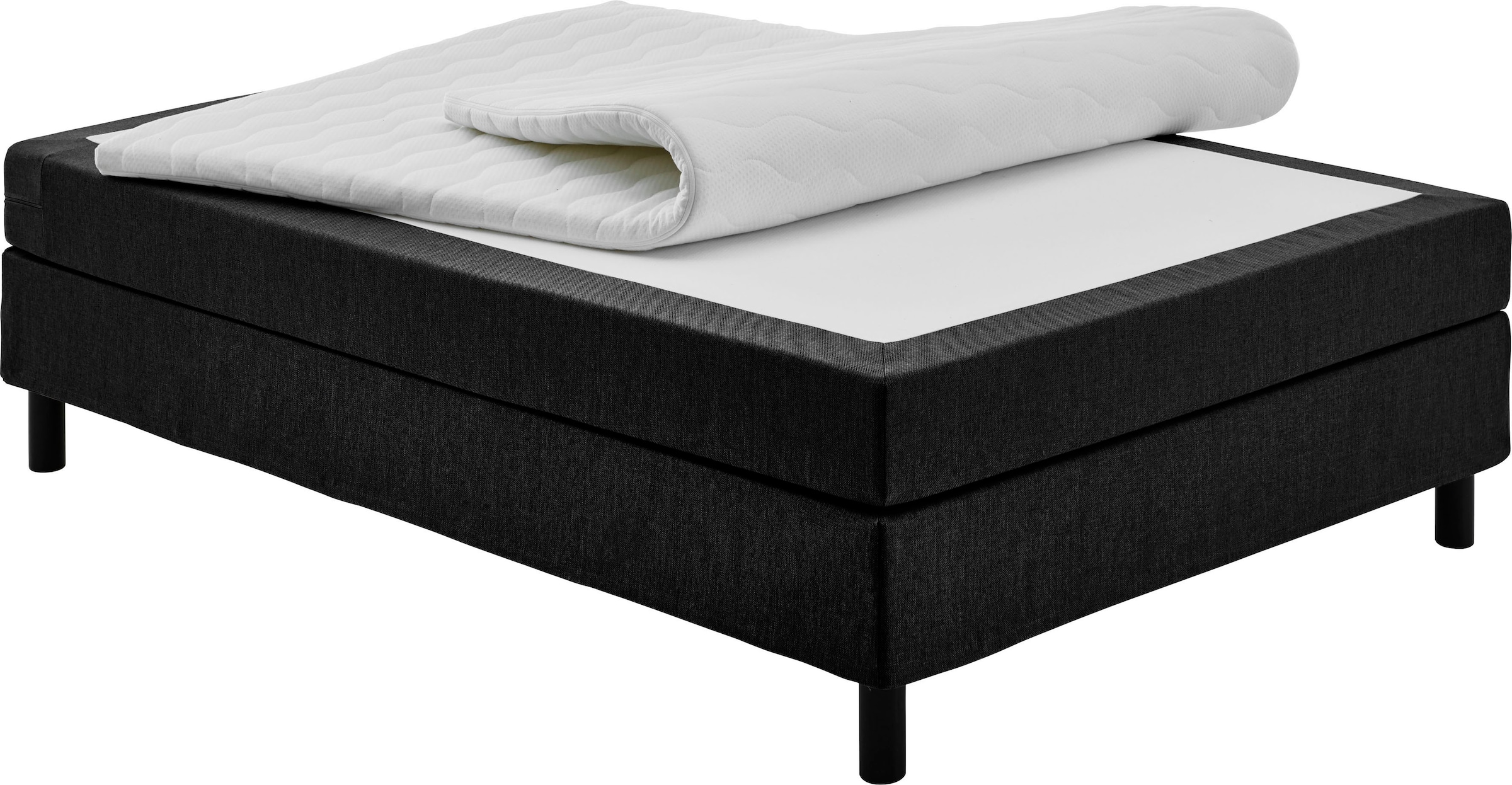ATLANTIC home collection Boxbett »Happy« ohne Kopfteil, mit Topper, wahlweise mit oder ohne Bettwaren