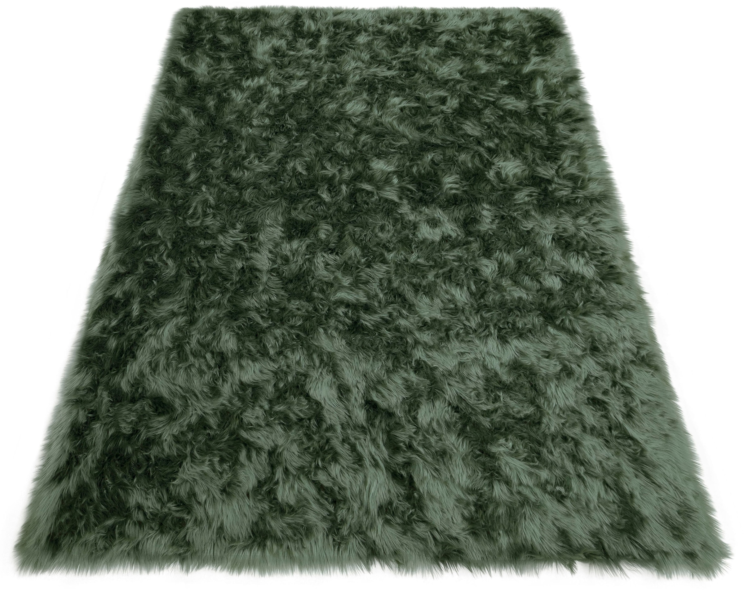 my home Fellteppich »Dena, Hochflor Teppiche, kuschelig weich«, rechteckig, 60 mm Höhe, Kunstfell, Uni-Farben, Wohnzimmer, Schlafzimmer, Esszimmer