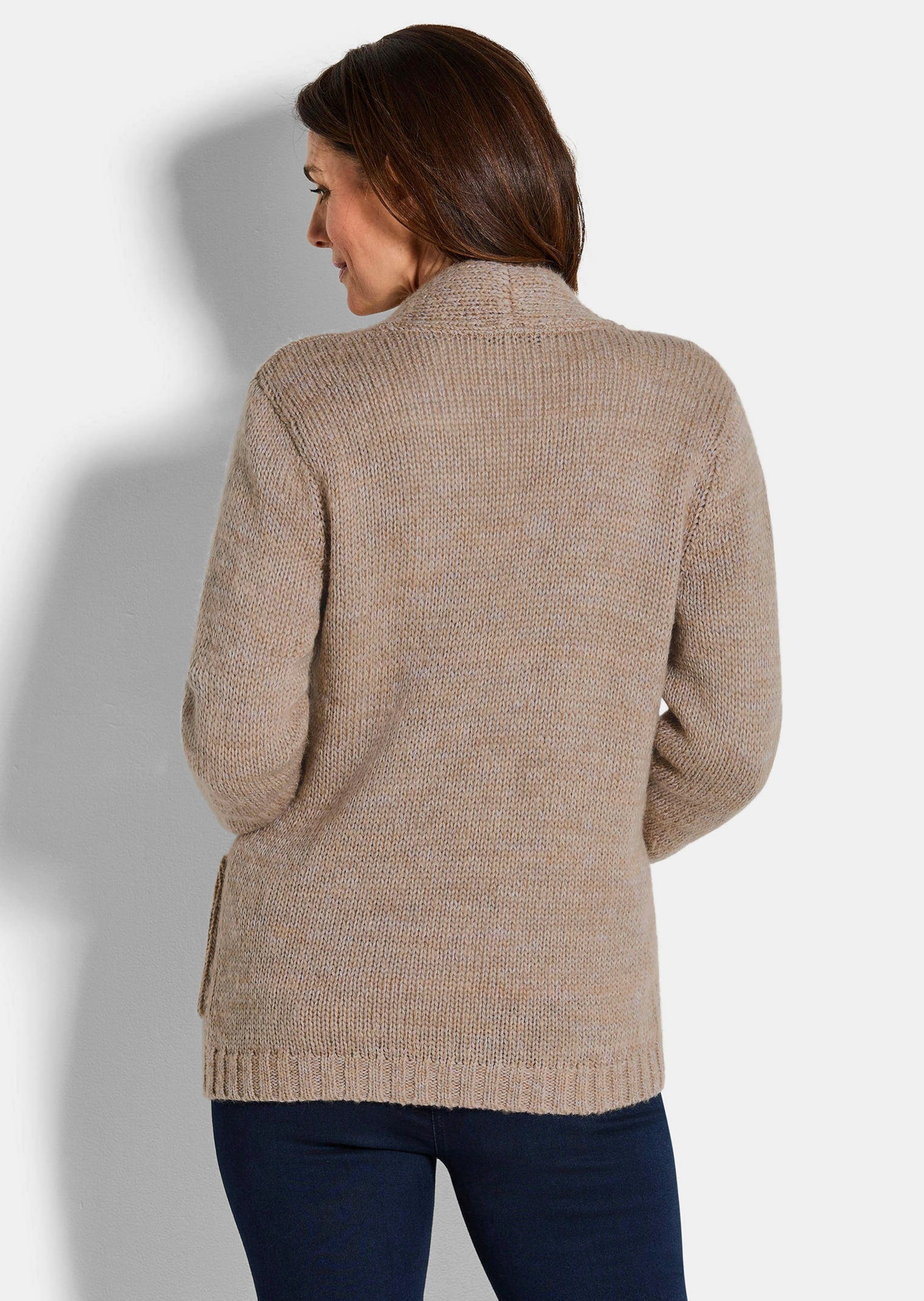 GOLDNER Strickjacke »Strickjacke mit aufgesetzten Taschen«