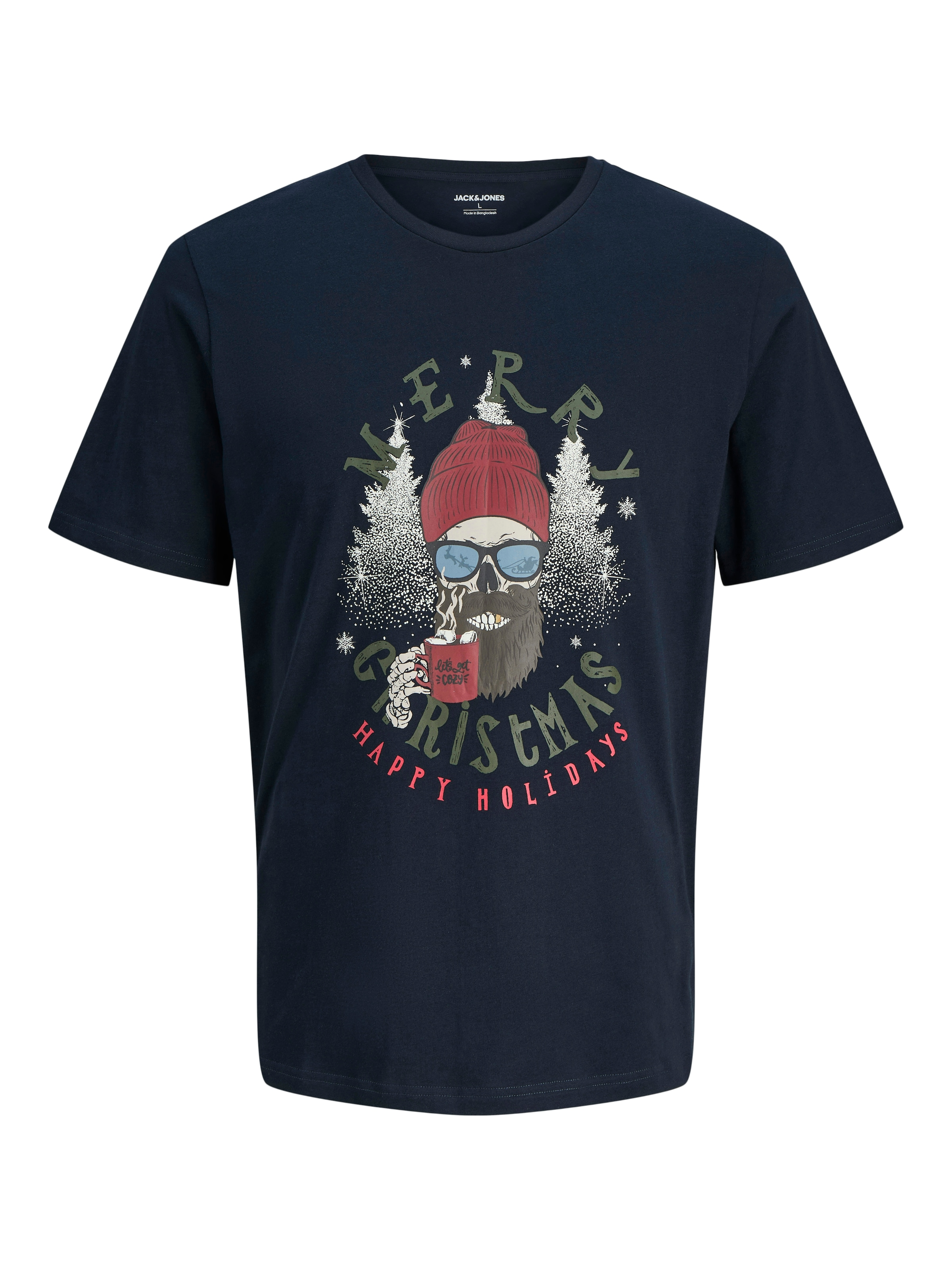 Jack & Jones Kurzarmshirt »JJNOEL XMAS TEE SS CREW NECK«