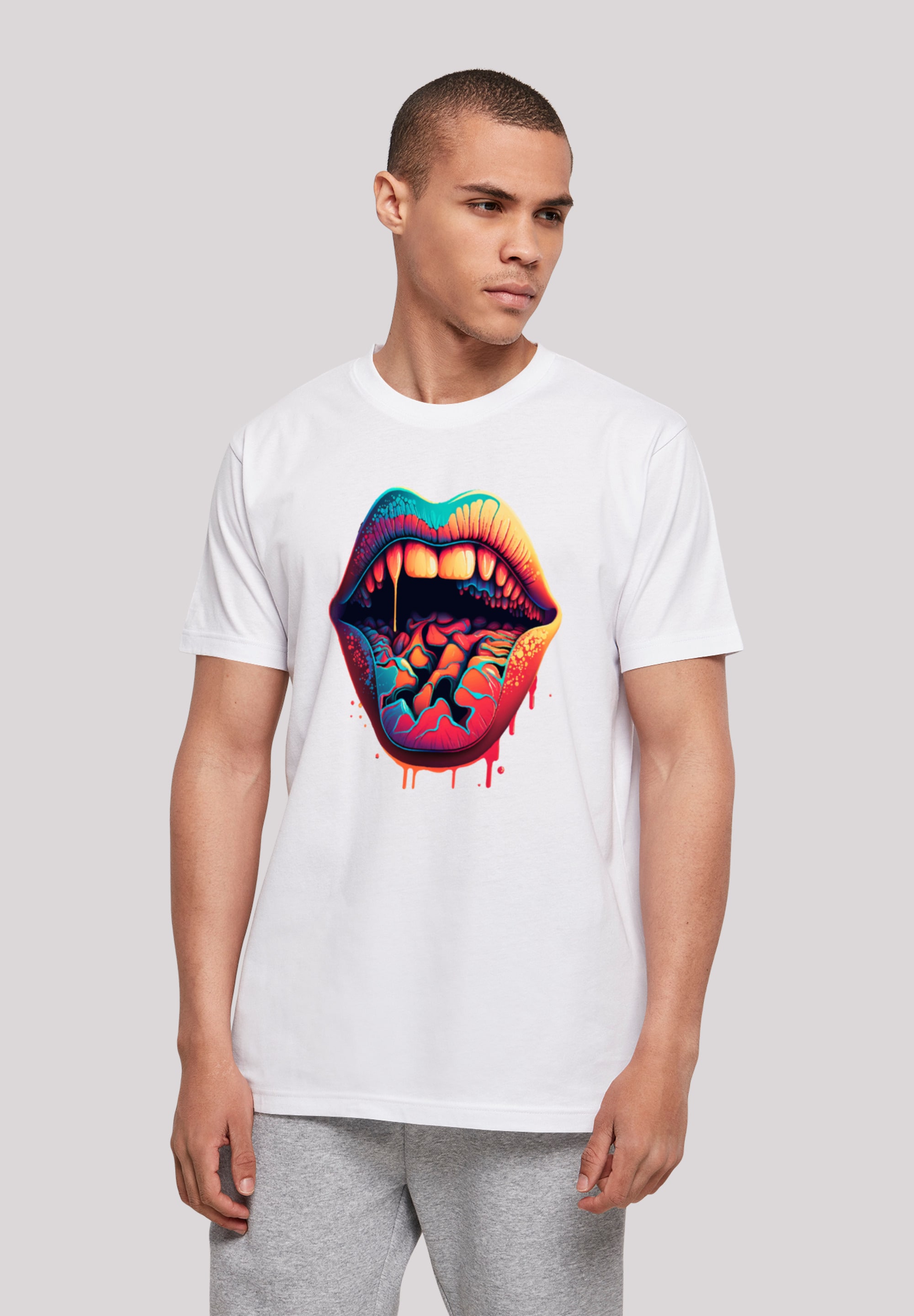 F4NT4STIC T-Shirt "Drooling Lips TEE UNISEX", Print günstig online kaufen