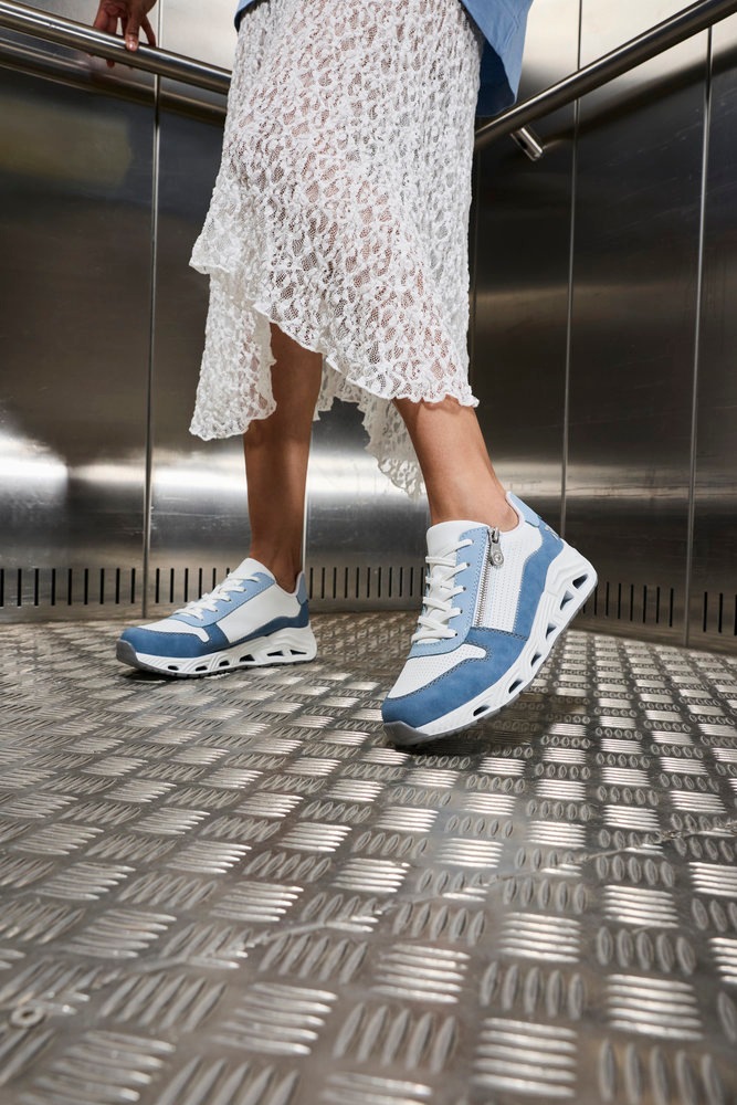 Thumbnail - RIEKER Sport Keilsneaker Schnürschuh, Halbschuh, Freizeitsneaker mit Reißverschluss