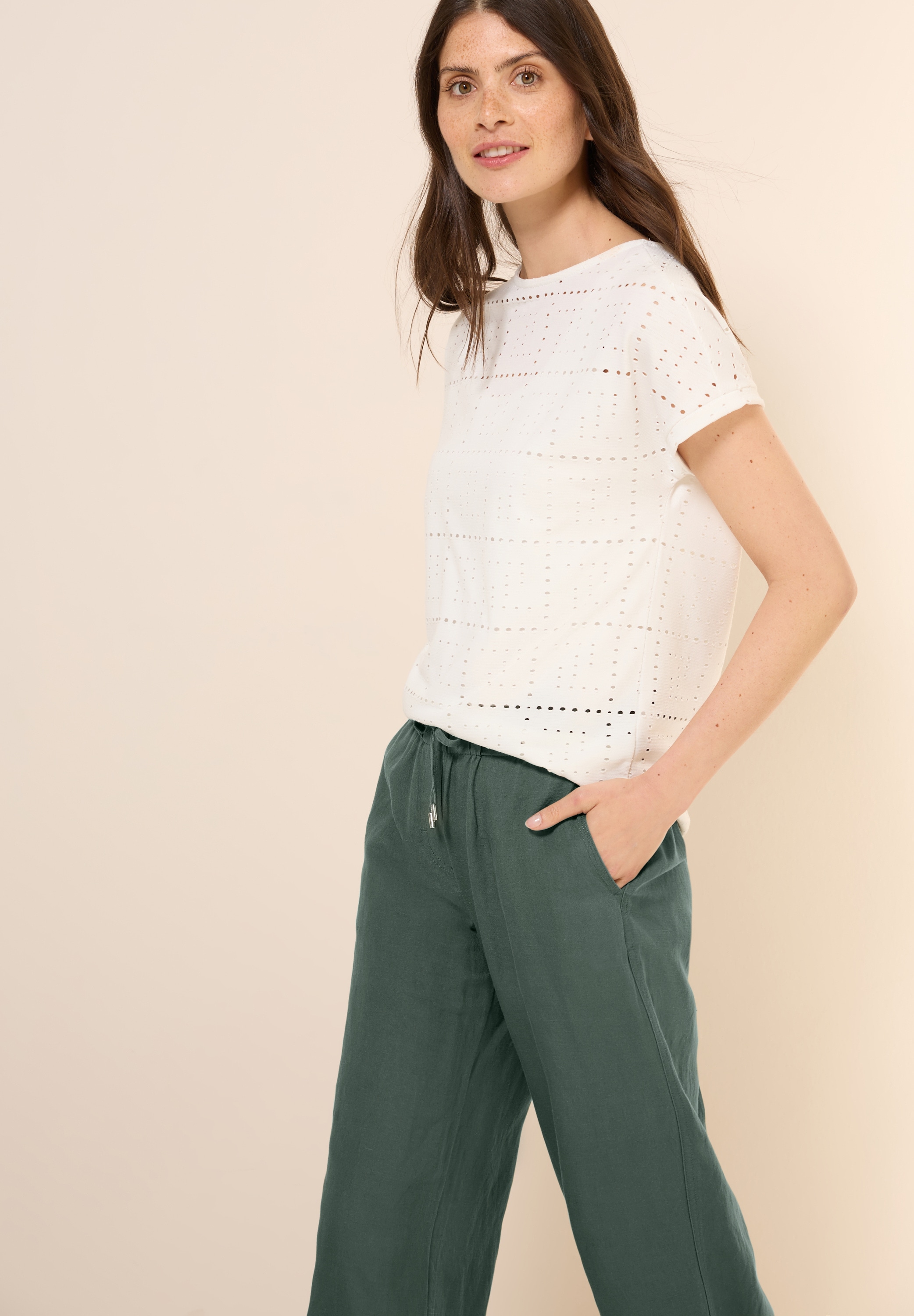 Cecil Leinenhose »Style Neele«, mit Kordelzug und aus einem Leinenmix