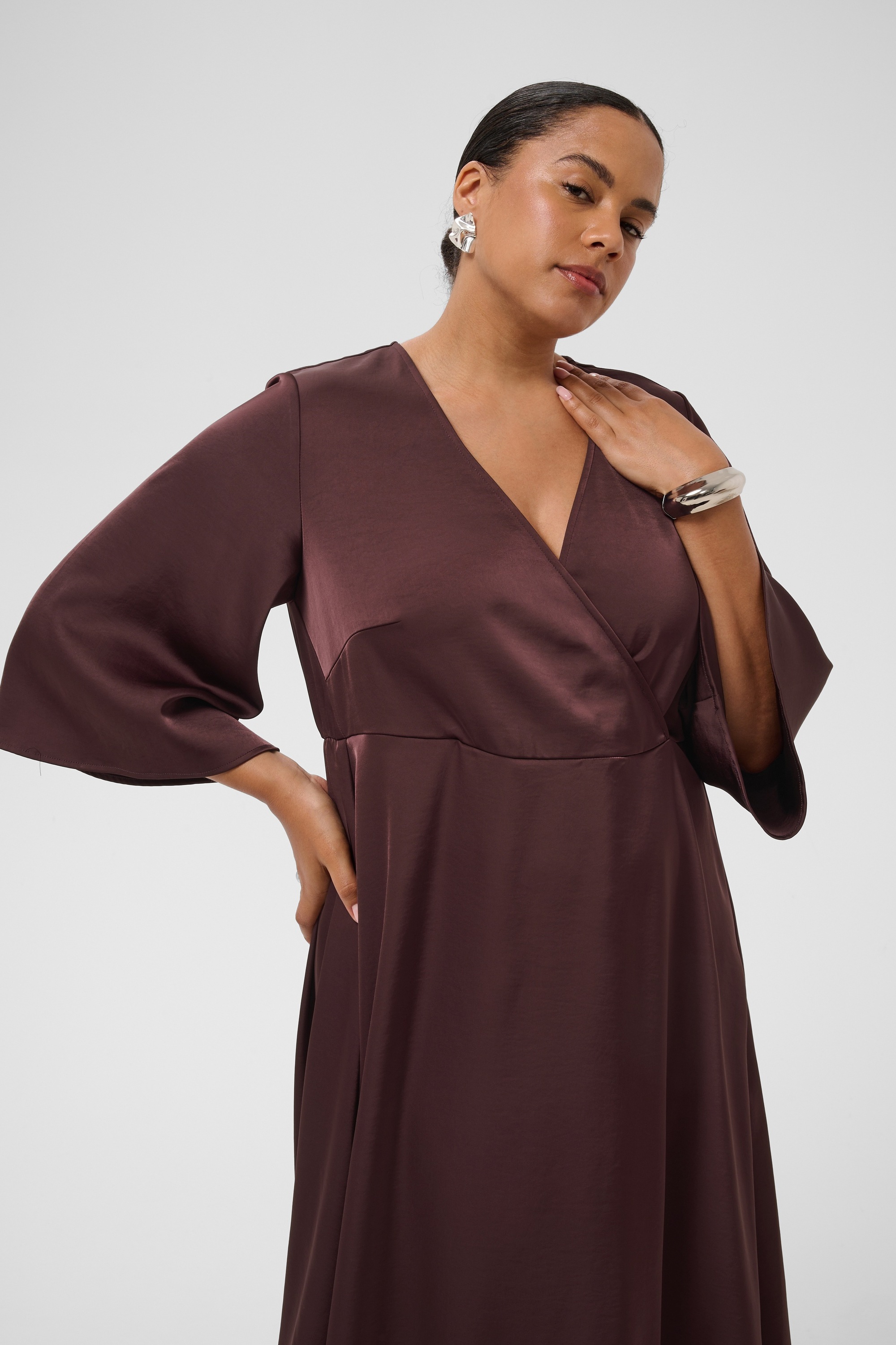 KAFFE Curve Midikleid »Damen Kleid KCgunhilda«