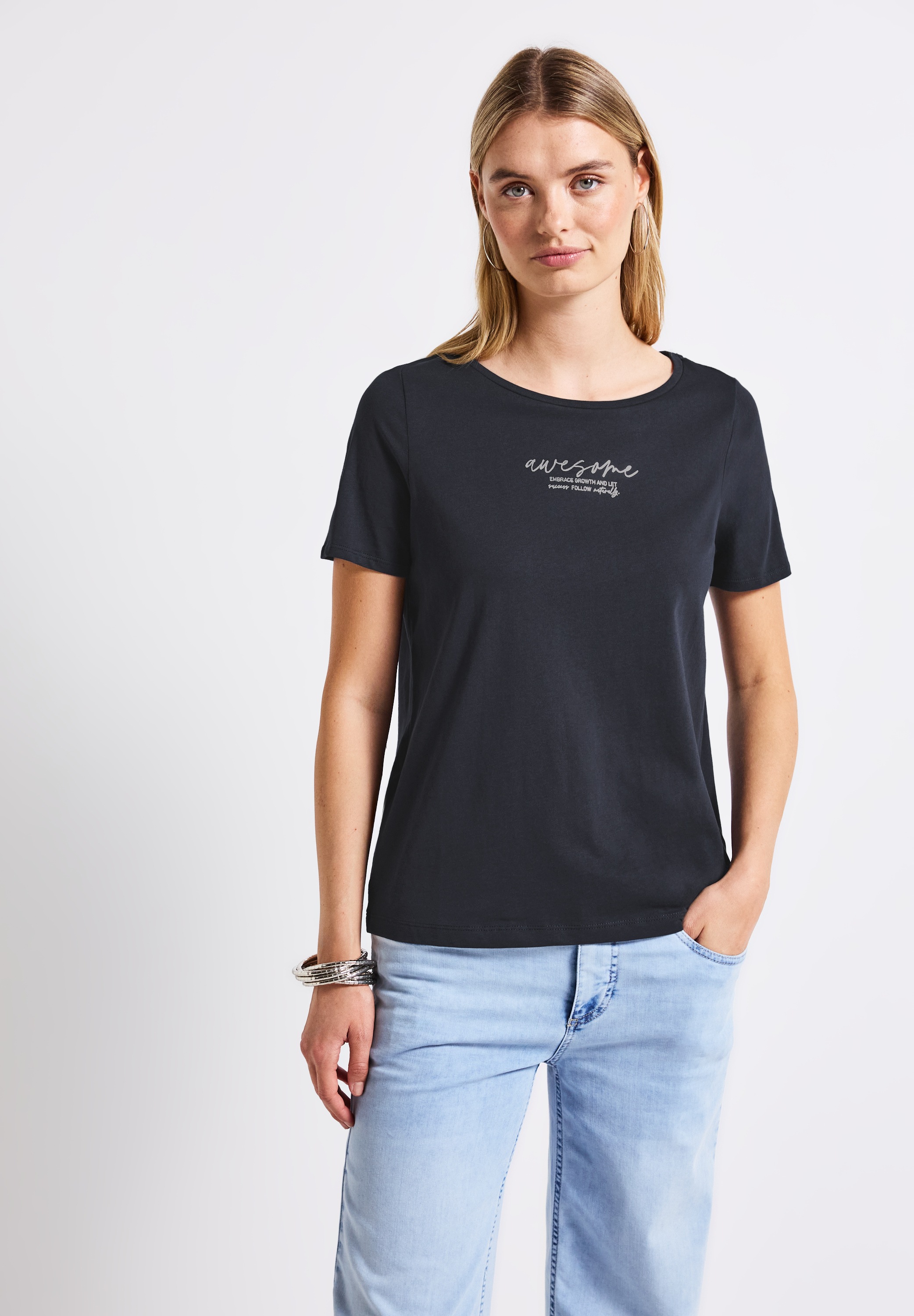STREET ONE T-Shirt aus reiner Baumwolle günstig online kaufen