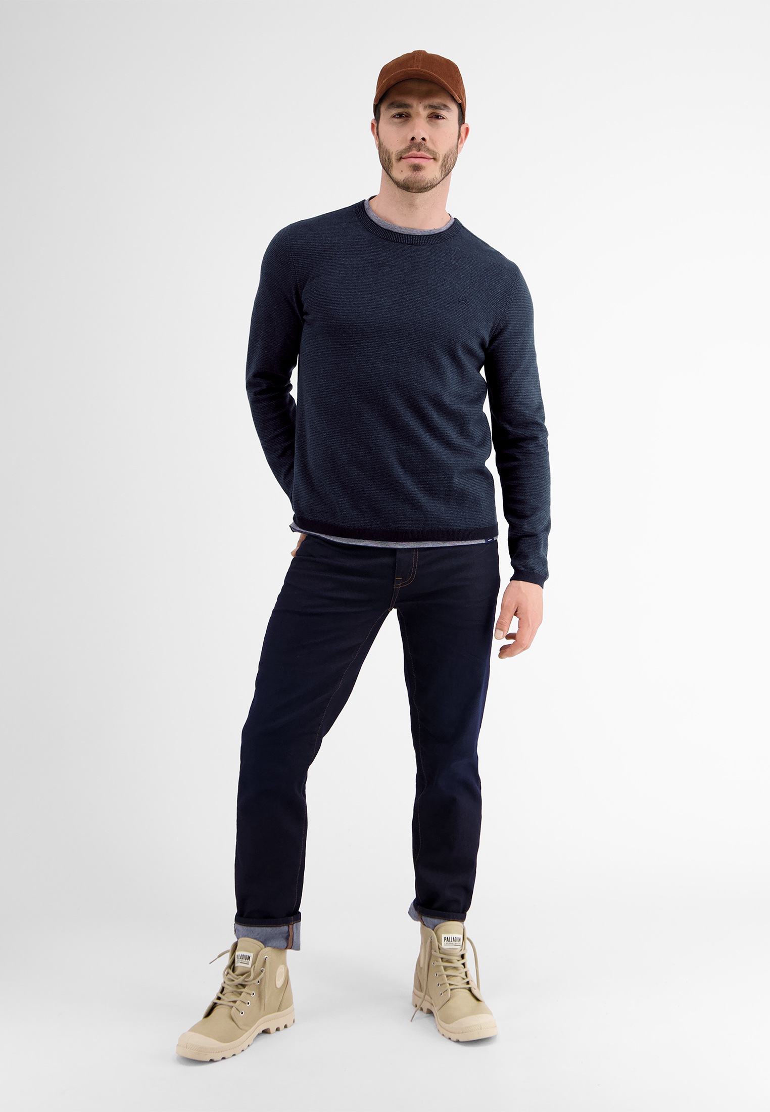 LERROS Strickpullover »LERROS Gestreifter Strick-Longsleeve«