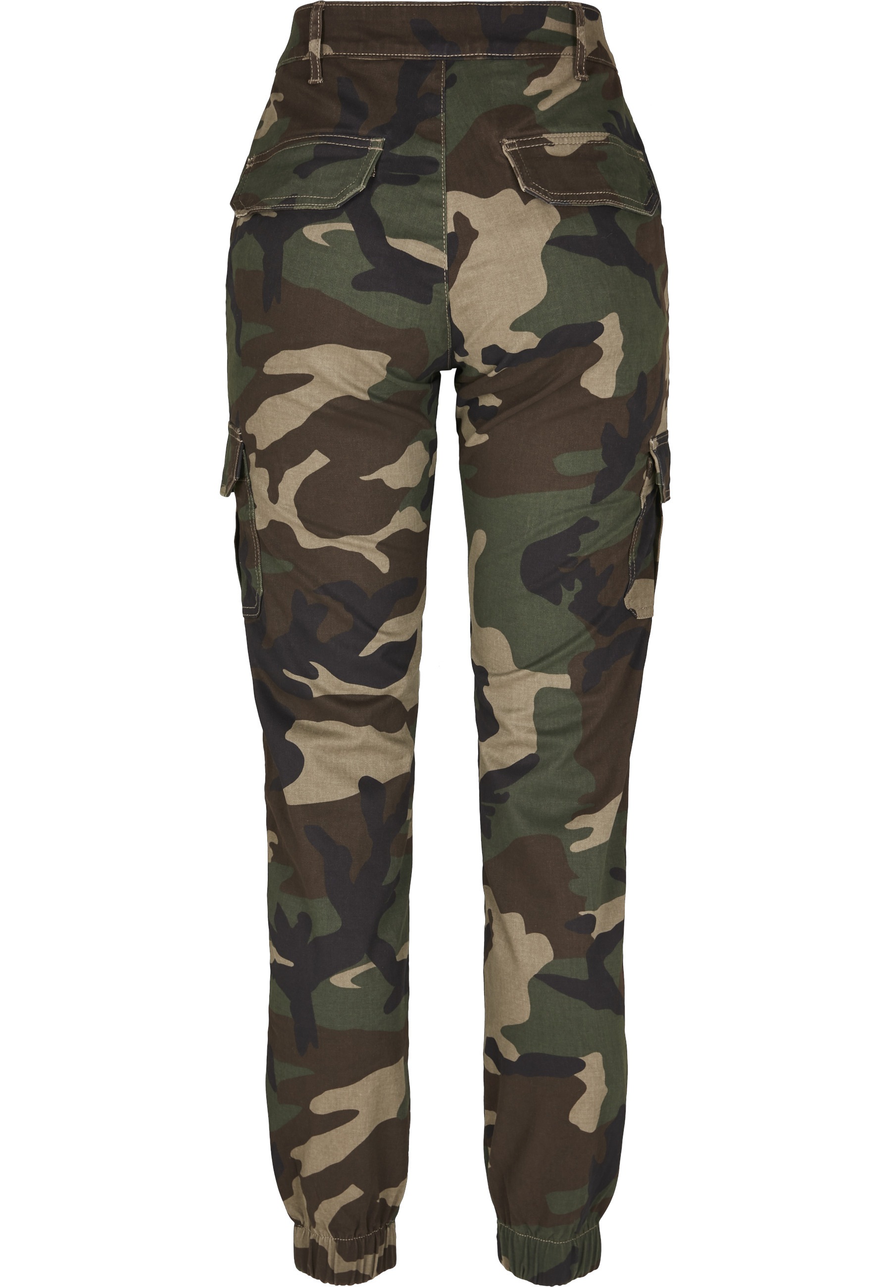URBAN CLASSICS Cargohose "Urban Classics Damen Ladies High Waist Camo Cargo günstig online kaufen