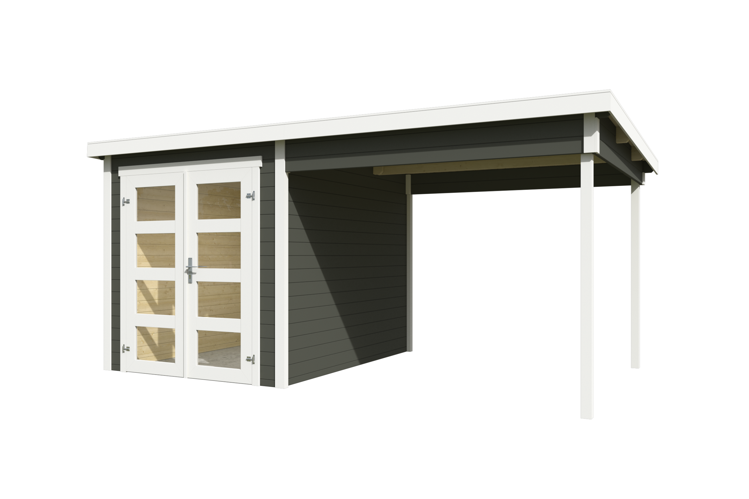 Nordic Holz Gartenhaus-Anbaudach "ZAMBEZI ANBAU 250x", Flachdach günstig online kaufen