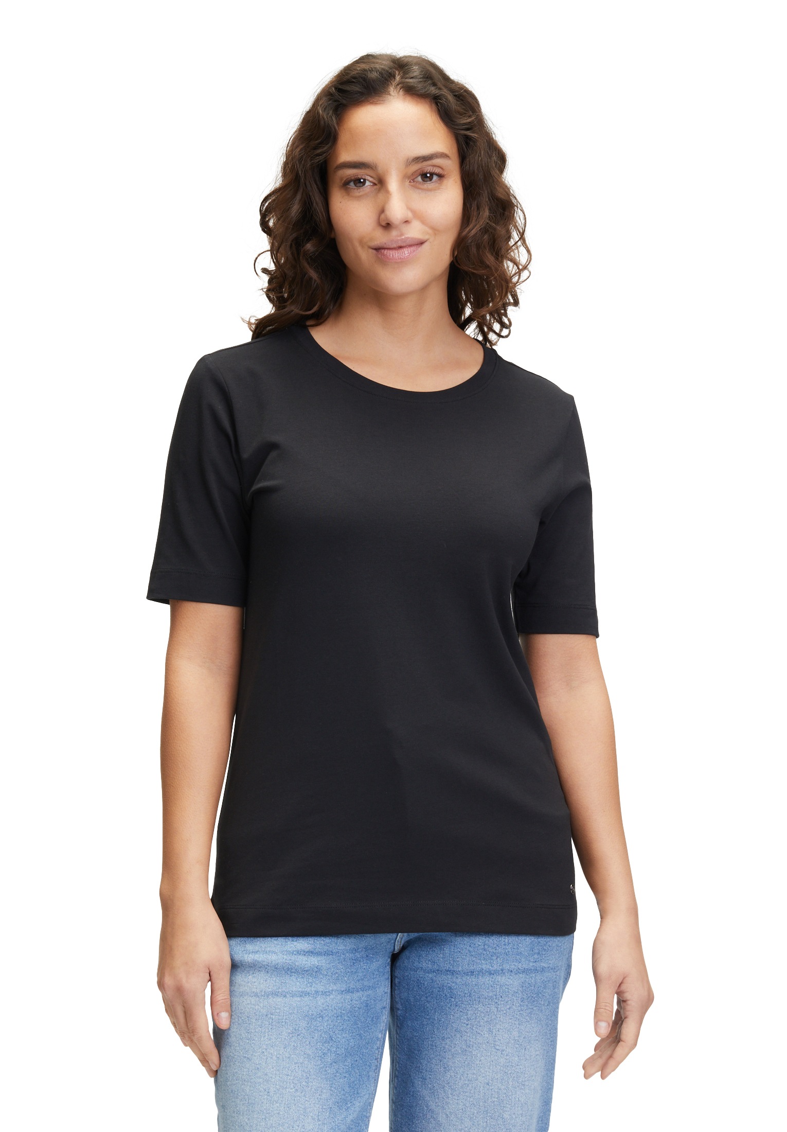 Betty&Co Kurzarmshirt "Betty & Co Basic Shirt mit Rundhalsausschnitt", Form günstig online kaufen