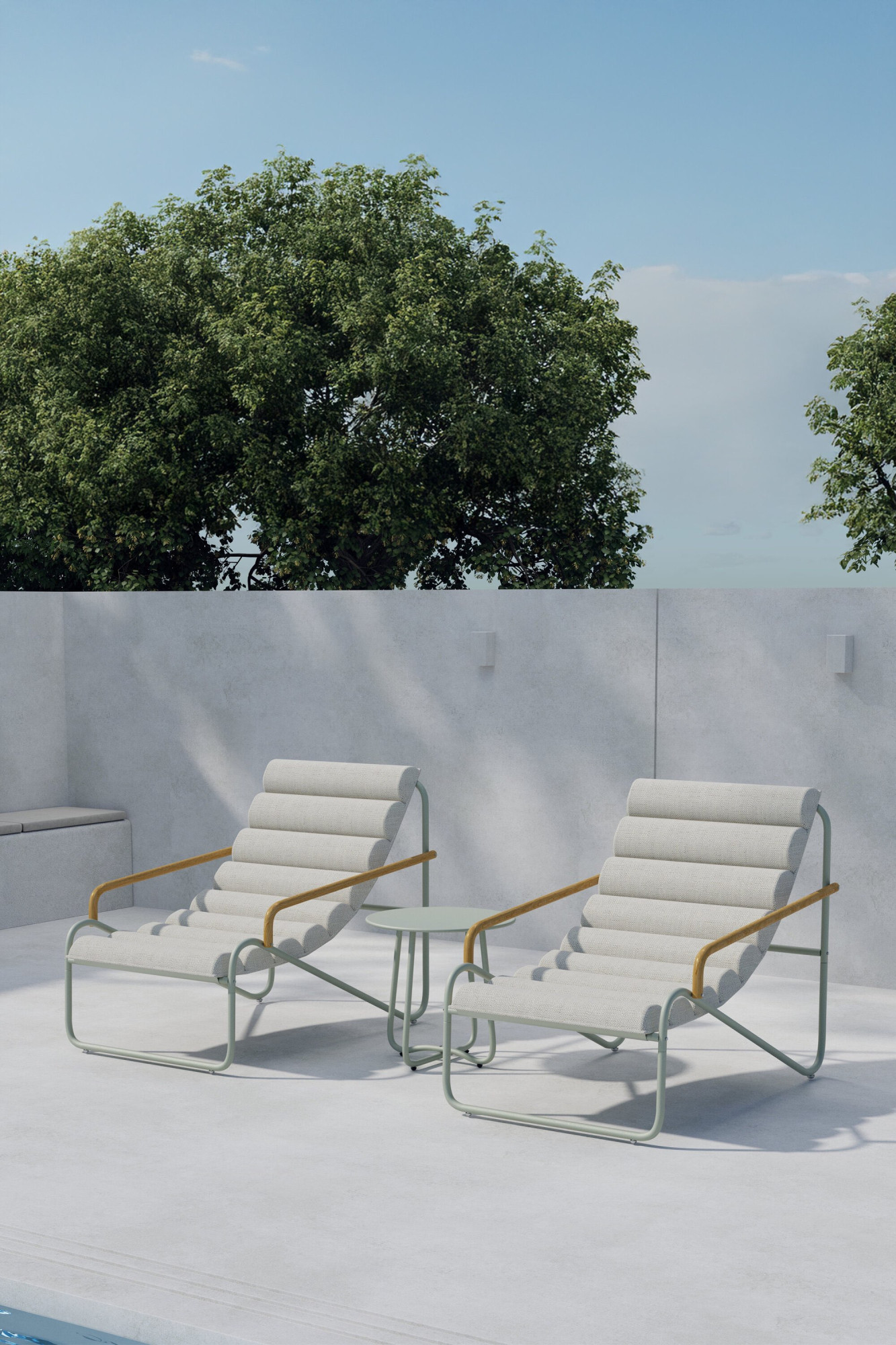 Venture Home Gartenlounge-Set "Ithaka, großzügiges Outdoor-Set für hohen Sitzkomfort" 3 tlg. Loungemöbel mit Stoffbezug, angenehm, weich