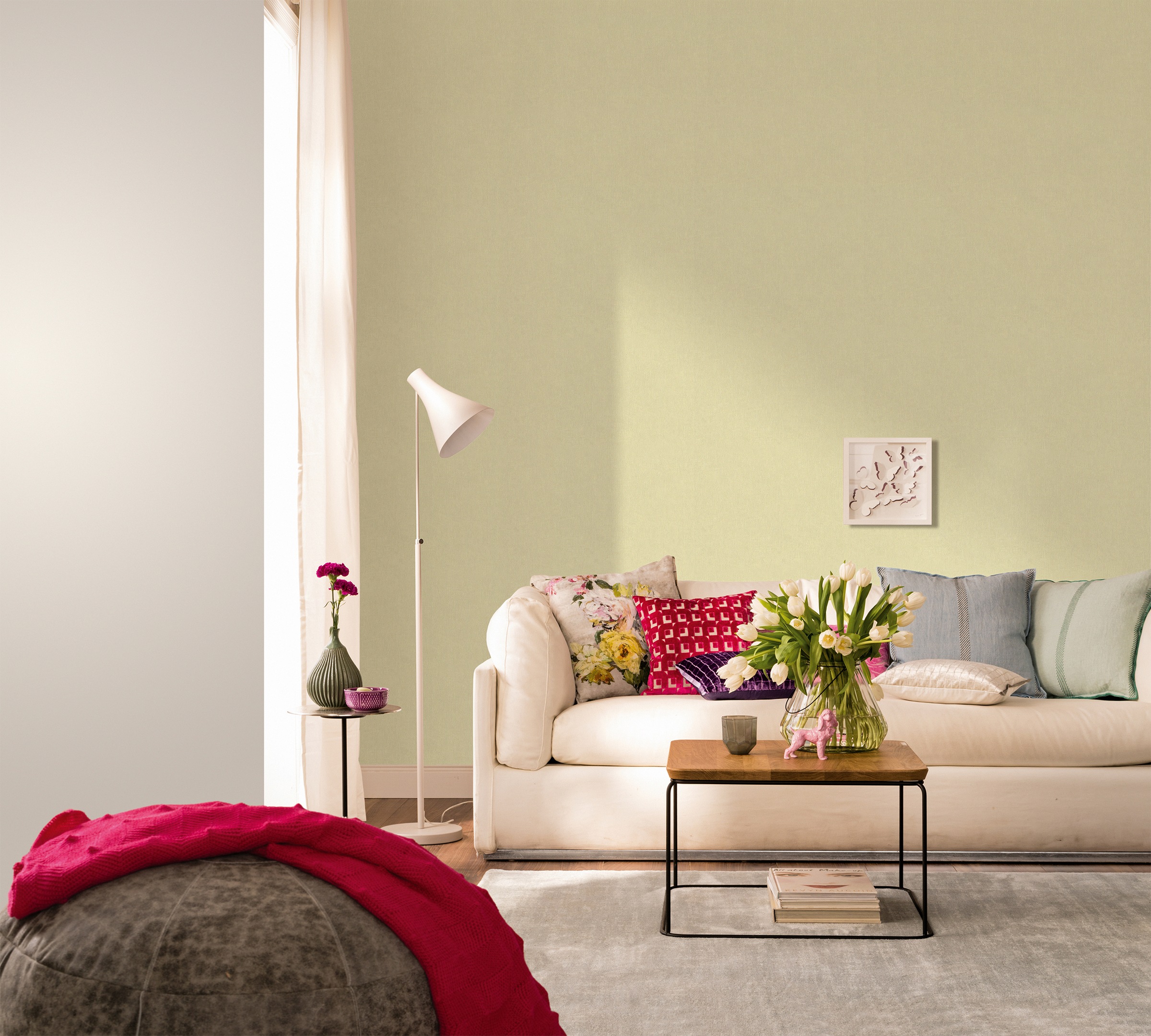 Marburg Vliestapete »Beige«, uni, moderne Tapete für Wohnzimmer Schlafzimmer Küche