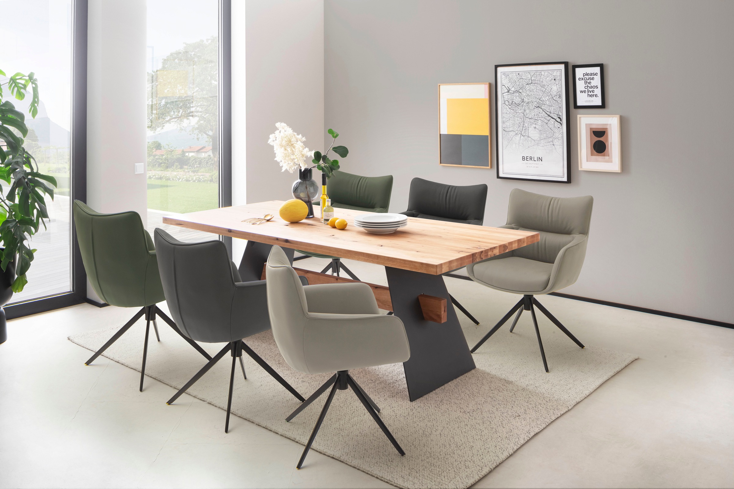 Thumbnail - MCA furniture 4-Fußstuhl "LIMONE", (Set), 2 St., (Set, 2 Stck), 360 drehbar, Belastbarkeit 120 kg, Sitzhöhe ca. 49 cm
