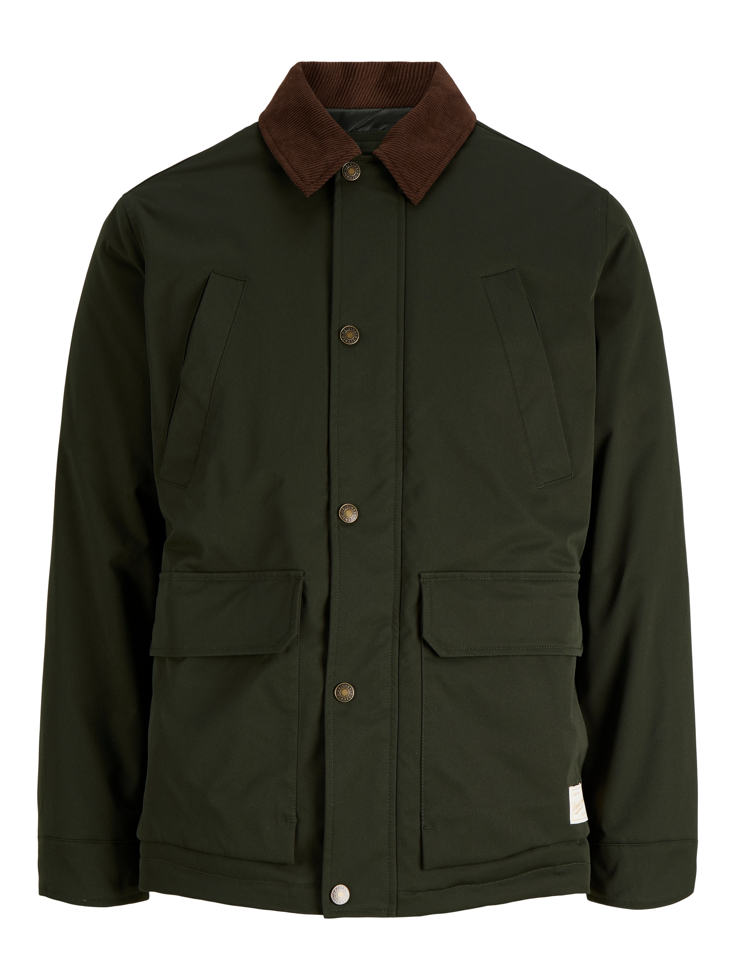 Jack & Jones Fieldjacket »JORNORREBRO PADDED BARN JACKET SN« Kunstfaser, mit Knopfleiste
