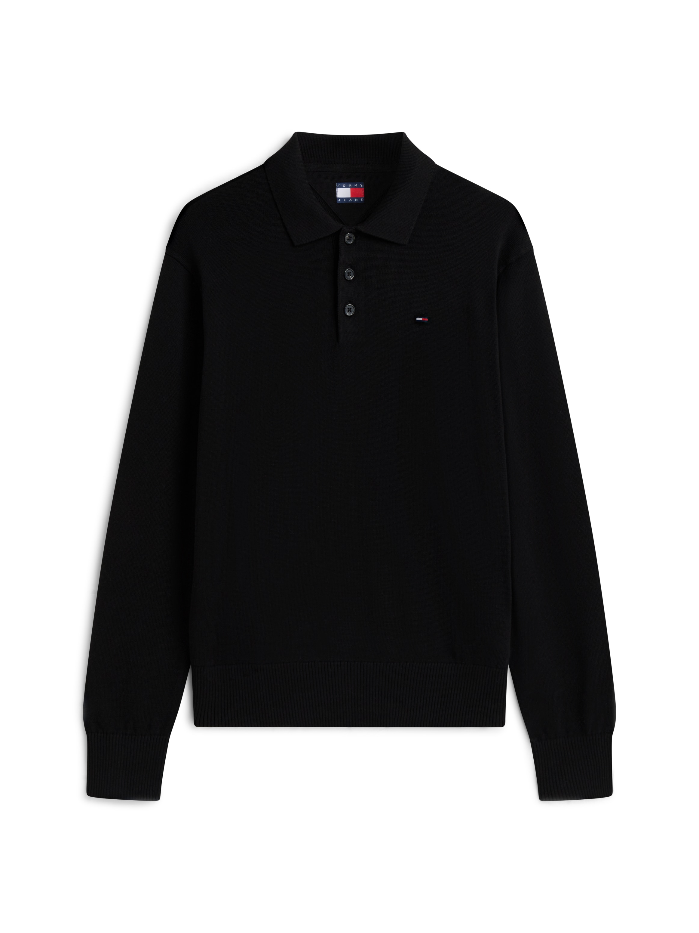 Tommy Jeans Polokragenpullover »TJM SLIM ESSENTIAL POLO SWEATER« mit Logostickerei