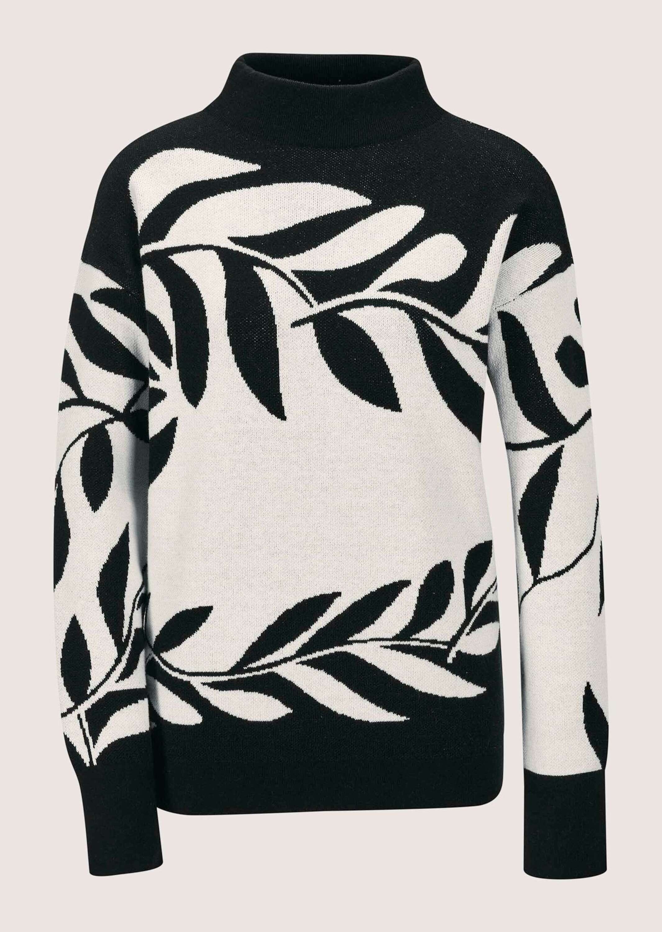 MADELEINE Longpullover "Jacquard-Pullover Moderner Winterpullover mit flora günstig online kaufen