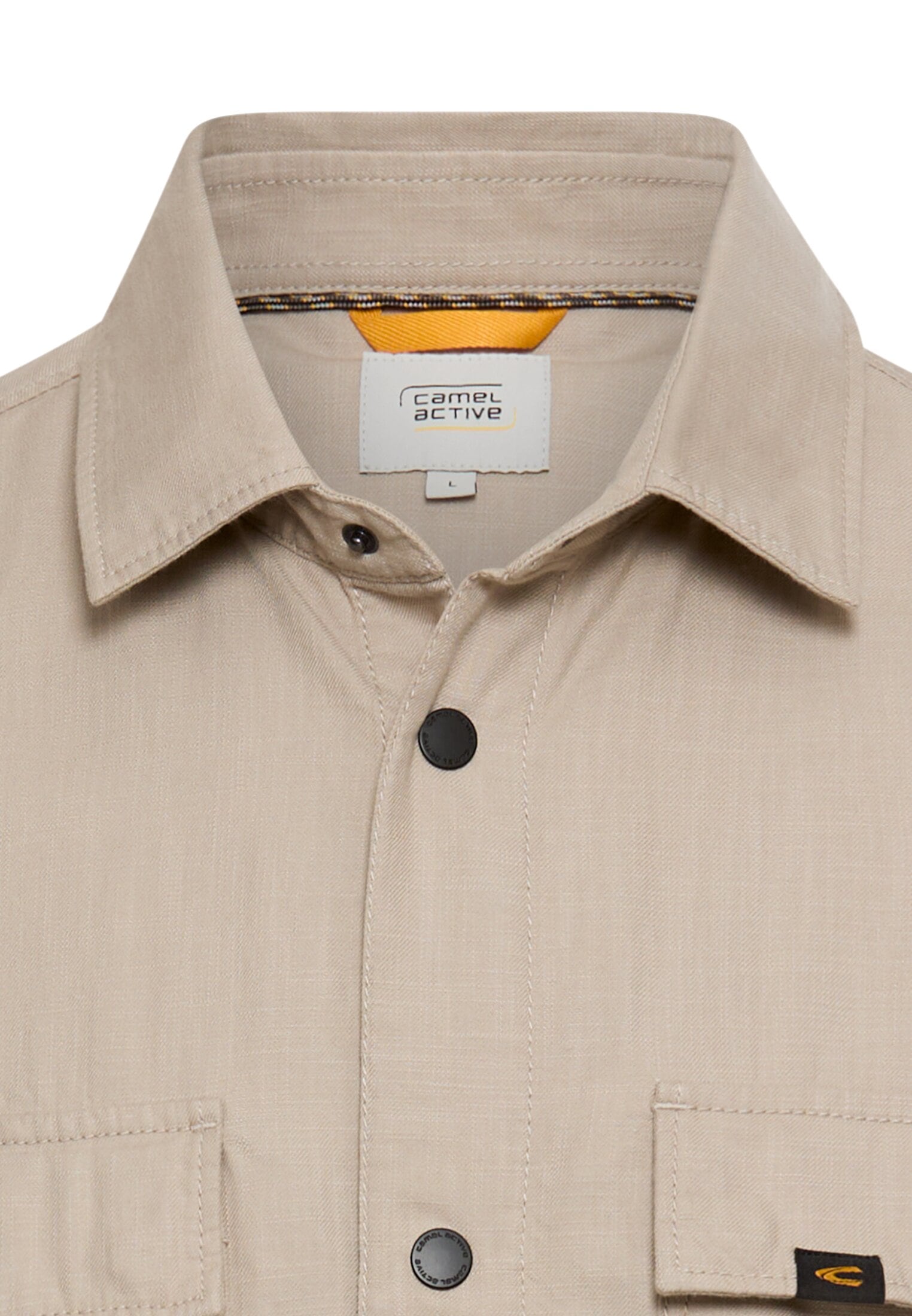 camel active Langarmhemd Overshirt mit Druckknöpfen
