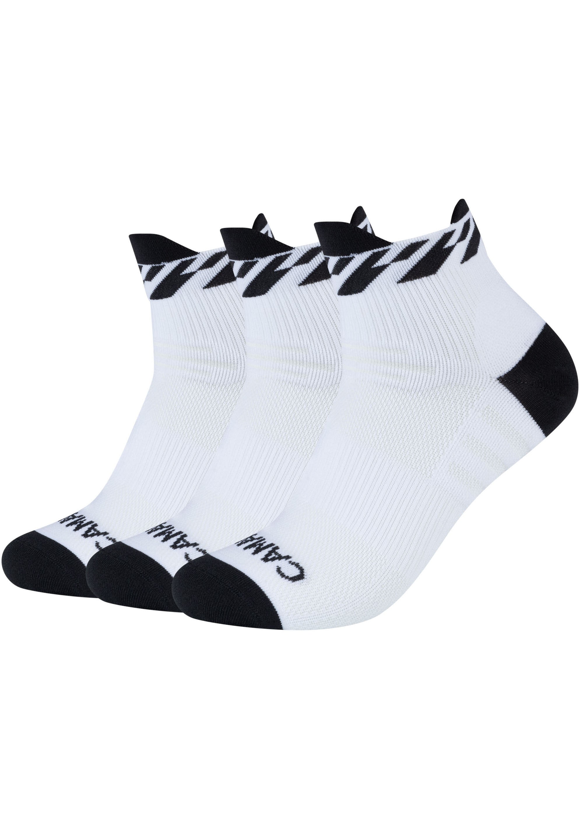 Camano Kurzsocken "function", (3er Pack), mit kontrastfarbener Zehenpartie günstig online kaufen