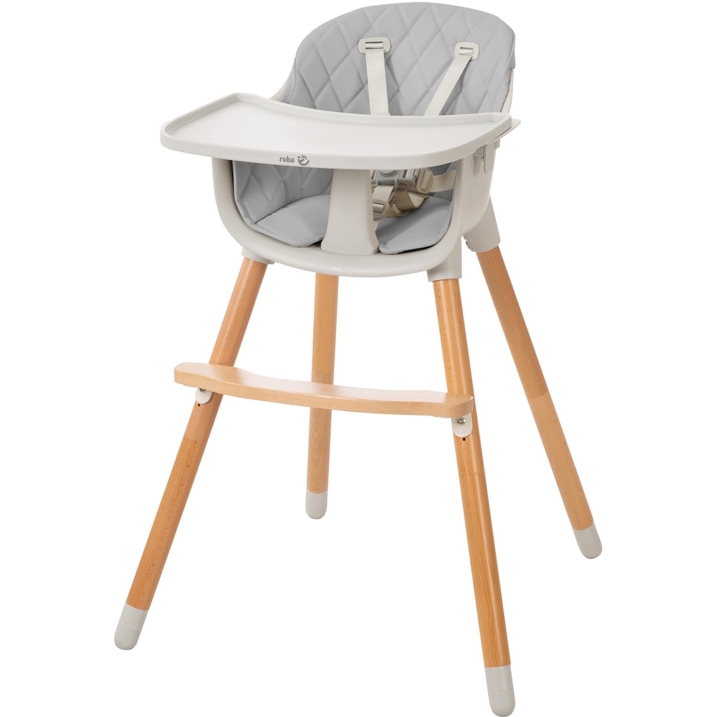 roba® Hochstuhl »Style Up Wood«, zum Kinderstuhl umbaubar