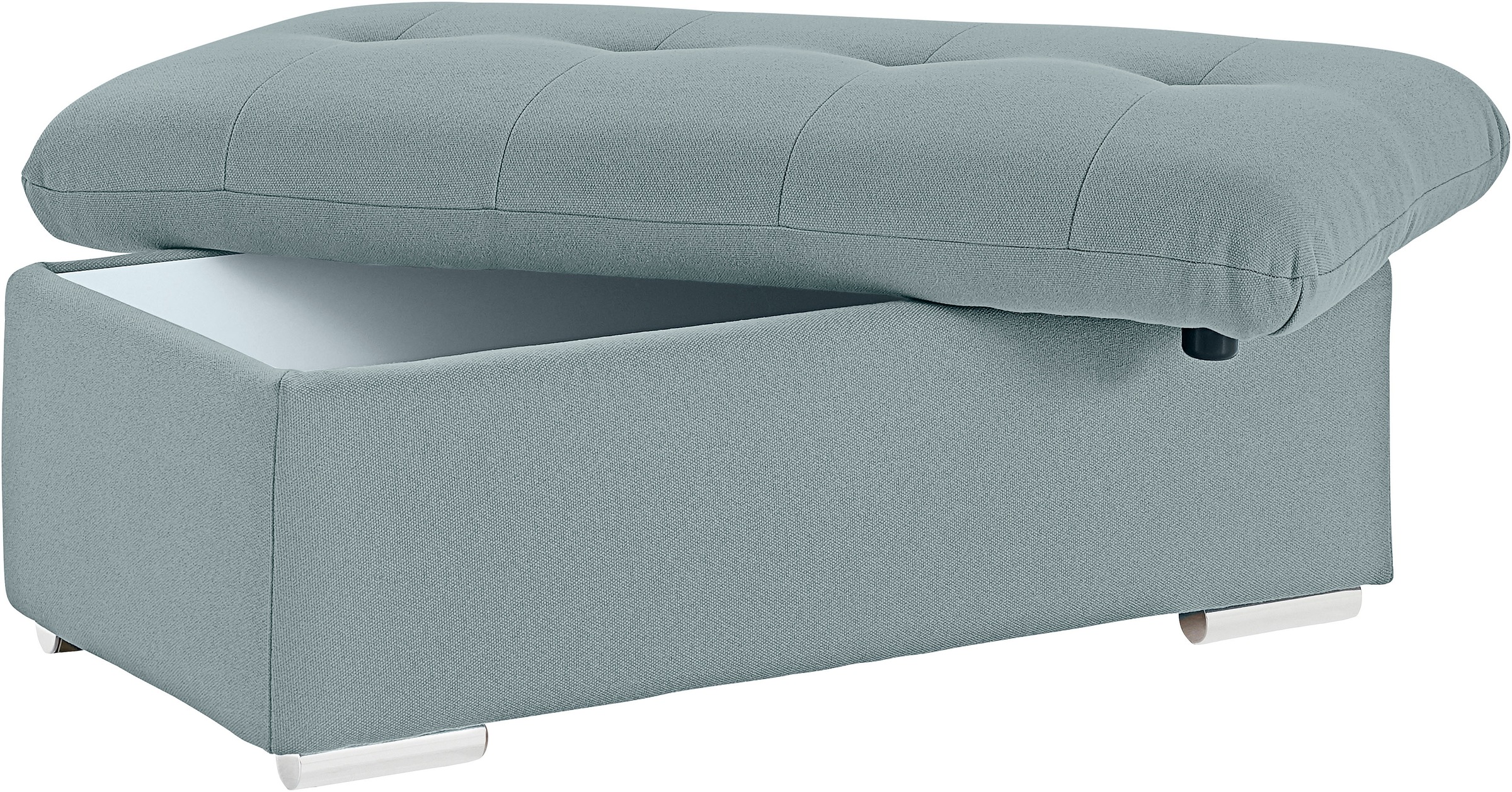TRENDMANUFAKTUR Hocker »Reggae II, Bankhocker mit toller Detailverarbeitung im Sitz«, mit Stauraumfach