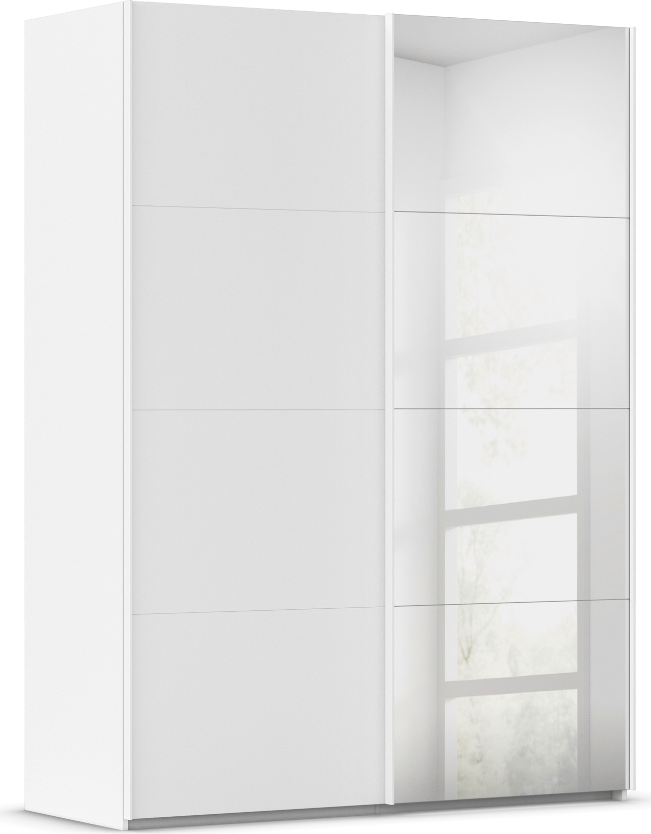 rauch Schwebetürenschrank "Kleiderschrank Schrank Garderobe Schlafzimmerschrank EVELYN" in elegantem Stil mit Spiegel 5 Breiten viel Stauraum MADE IN GERMANY