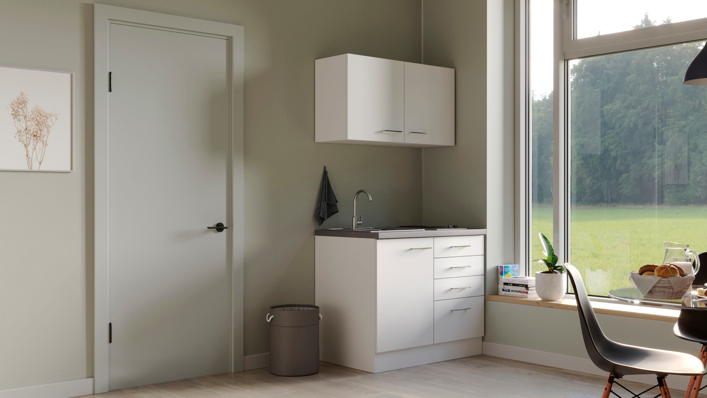 Flex-Well Küchenzeile »Kopenhagen«, Breite 100 cm, mit Kochfeld und Spüle, in weiteren Farben erhältlich