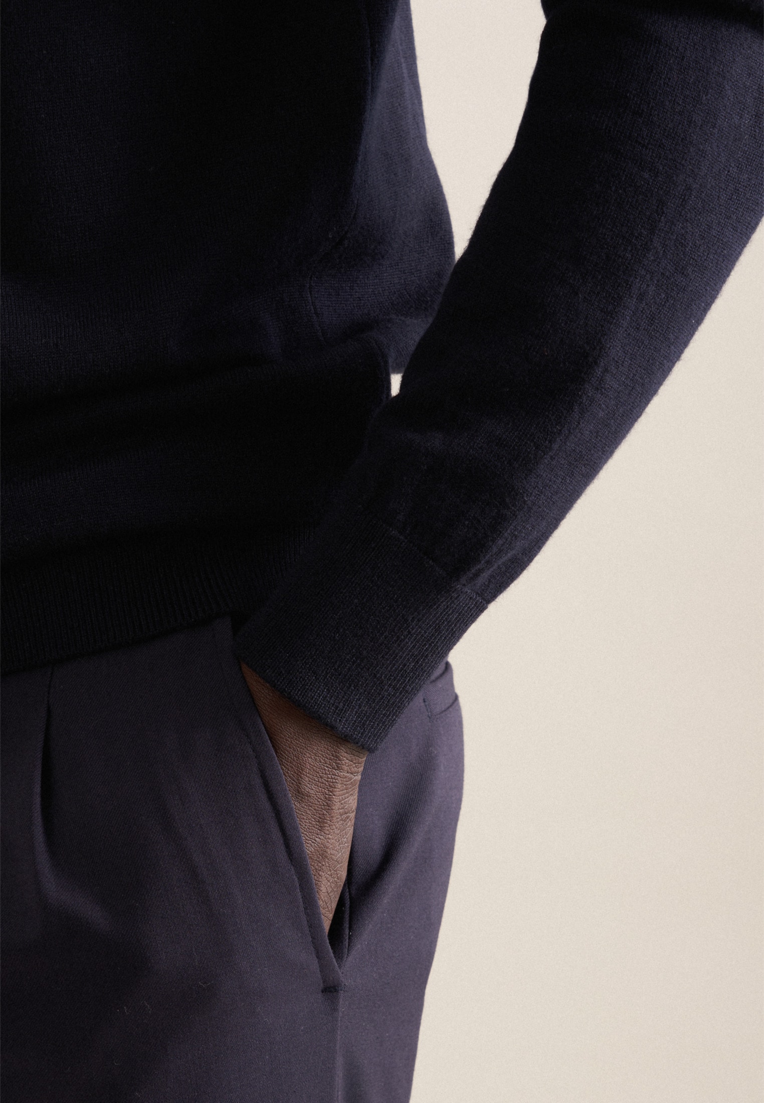 seidensticker Strickpullover »Schwarze Rose«, V-Neck Uni