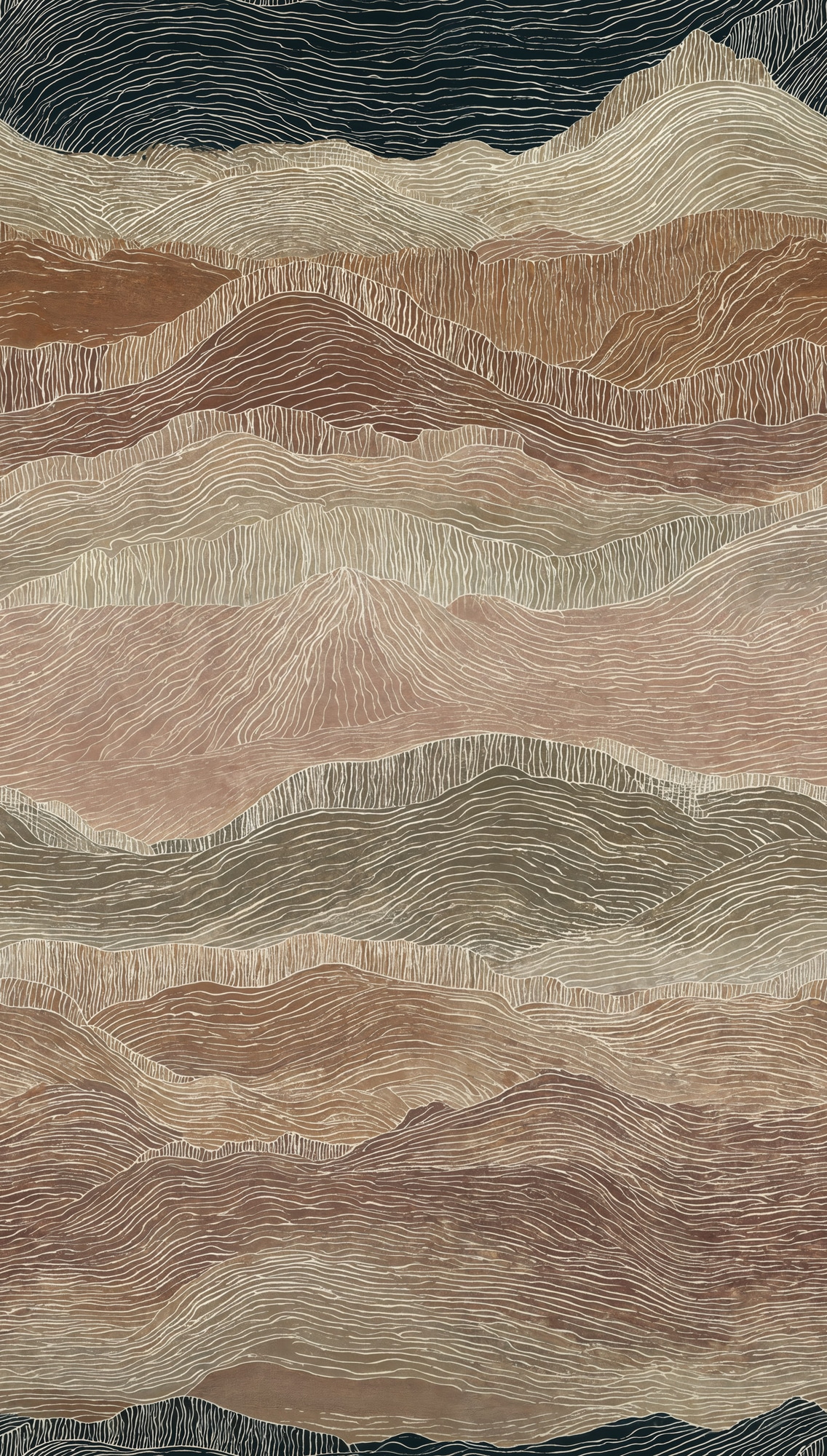 living walls Fototapete »The Wall 4 Structures – Atmosphärische Berglandschaft Vlies-Fototapete« Motiv | matt | naturalistisch leicht strukturiert Atmosphärische Berglandschaft mit atmosphärischer Tiefe