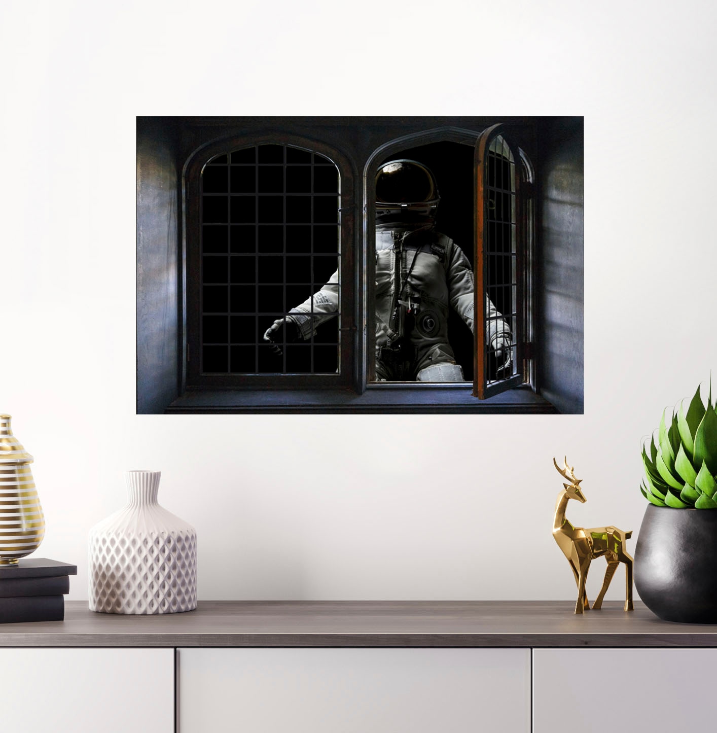 queence Wandsticker »Astronaut«, Wandsticker, Wandbild, selbstklebend, 3D, Fenster