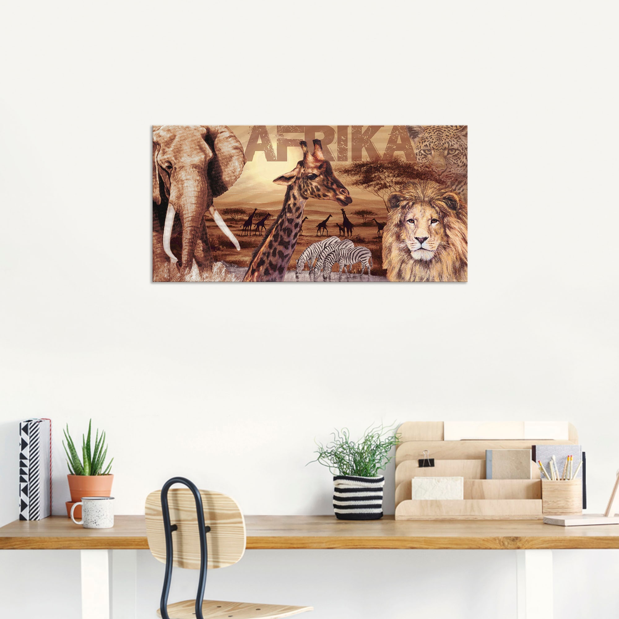 Artland Wandbild »Afrika«, Wildtiere, (1 St.), als Alubild, Outdoorbild, Leinwandbild, Poster, Wandaufkleber