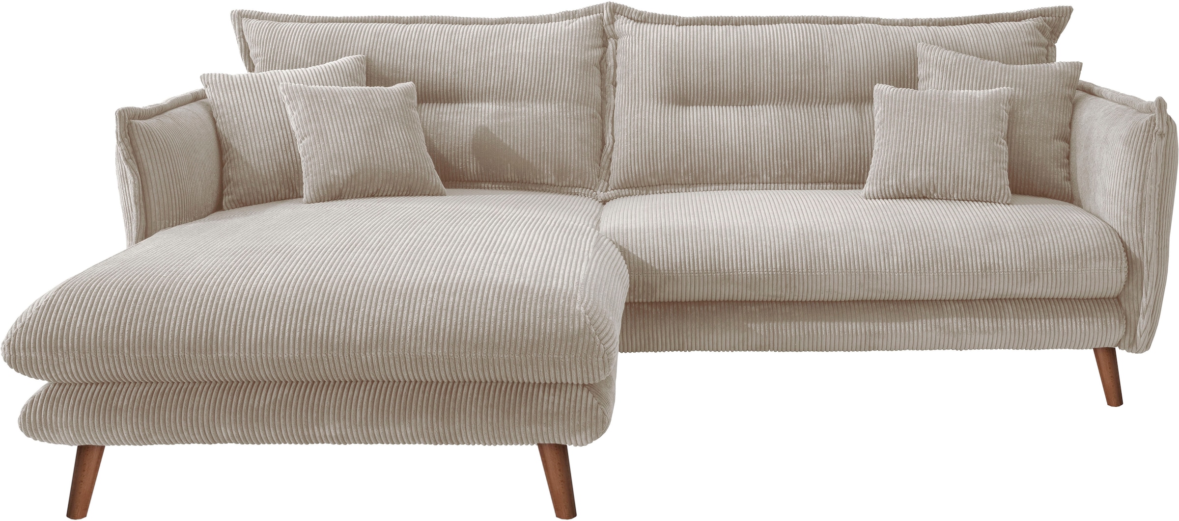 INOSIGN Ecksofa "Lazio modern und bequem, schmale Armlehnen, tolle Detailve günstig online kaufen