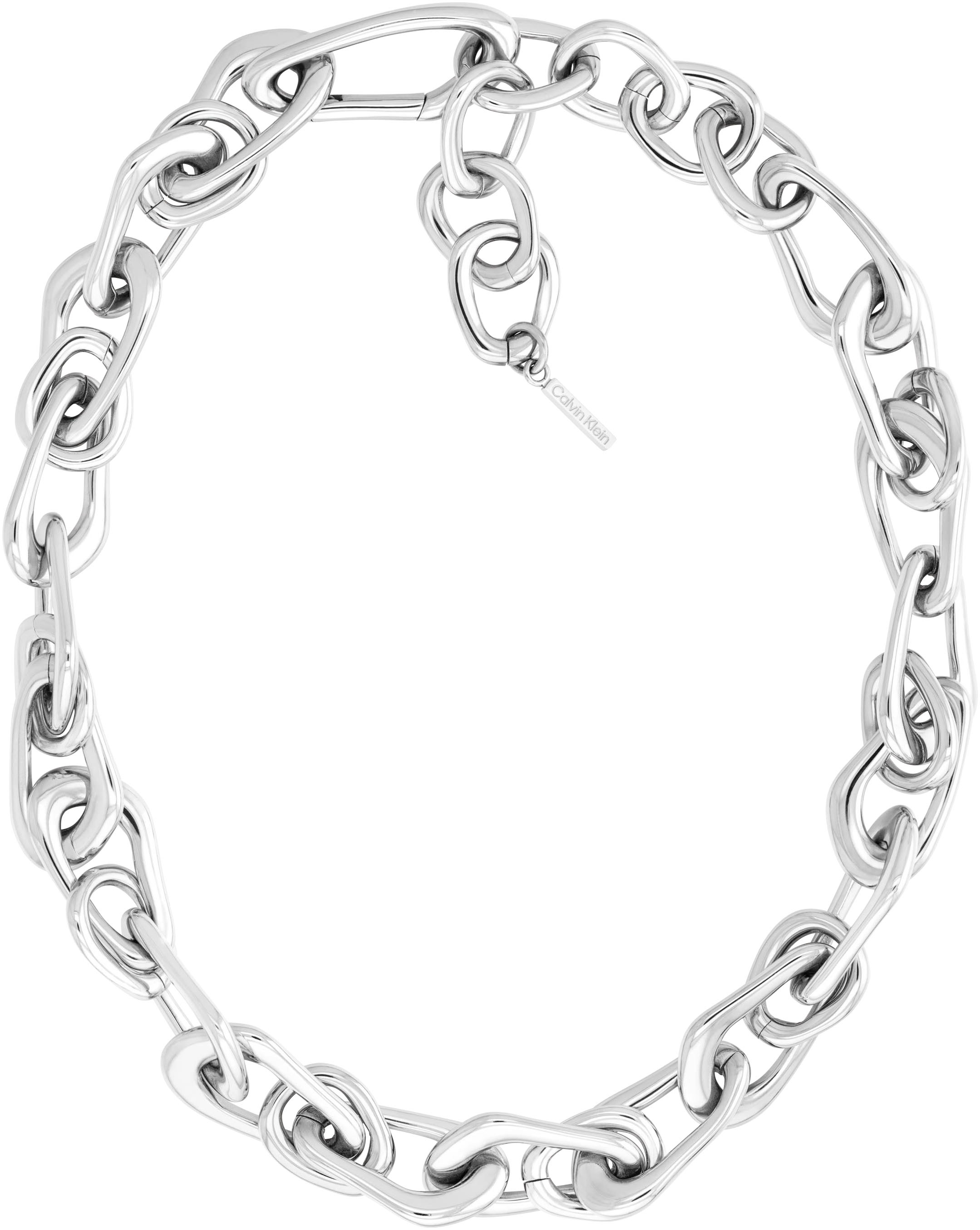 CALVIN KLEIN Damen Gliederkette "CK STATEMENT LINKS", Edelstahl, L: 40,5 B: 12mm, silber, Edelstahl, B:12mm, Halsketten