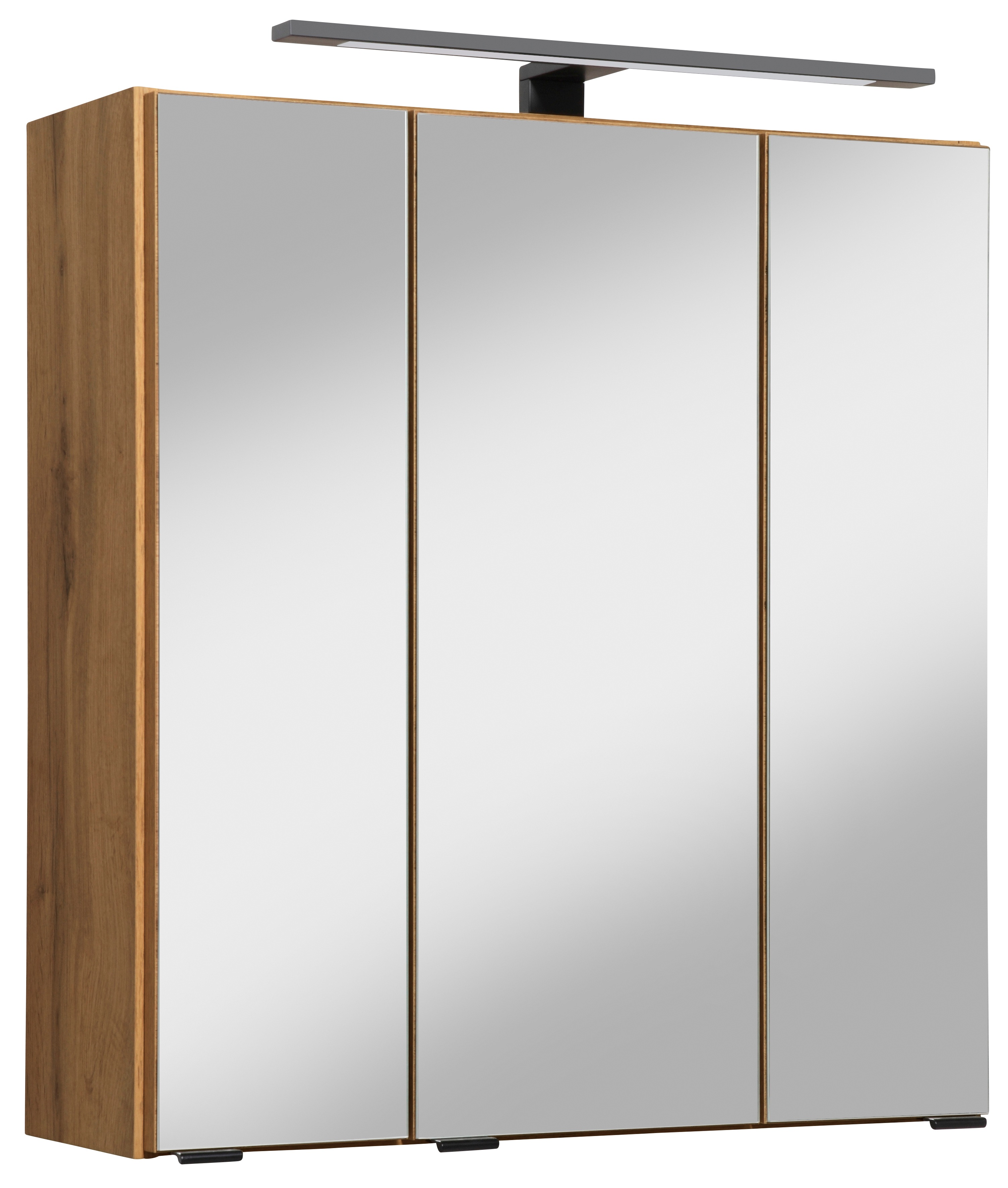 Thumbnail - welltime Badmöbel-Set ""Trento", Badezimmer-Set, Waschbeckenunterschrank, Spiegelschrank", (2 St.), inkl. LED Aufbauleuc...