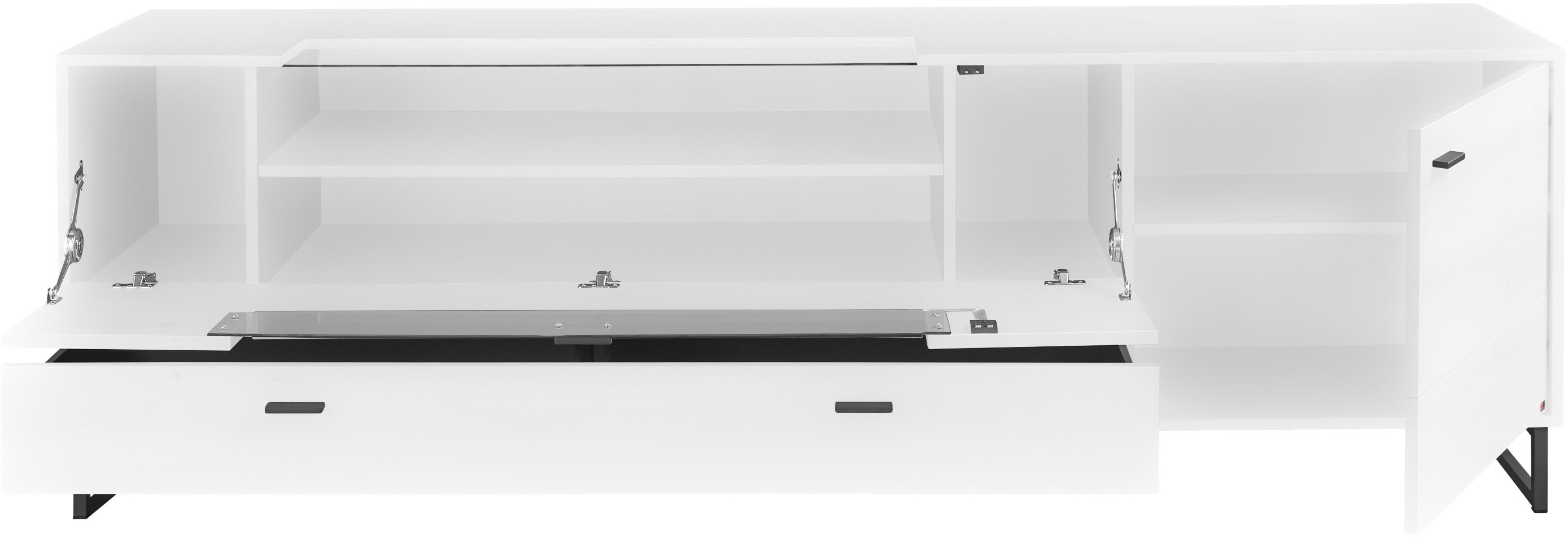 Thumbnail - set one by Musterring TV-Schrank "Deltona" inkl. LED-Beleuchtung, Metallkufe, Glasklappe, B214 x H 67 cm