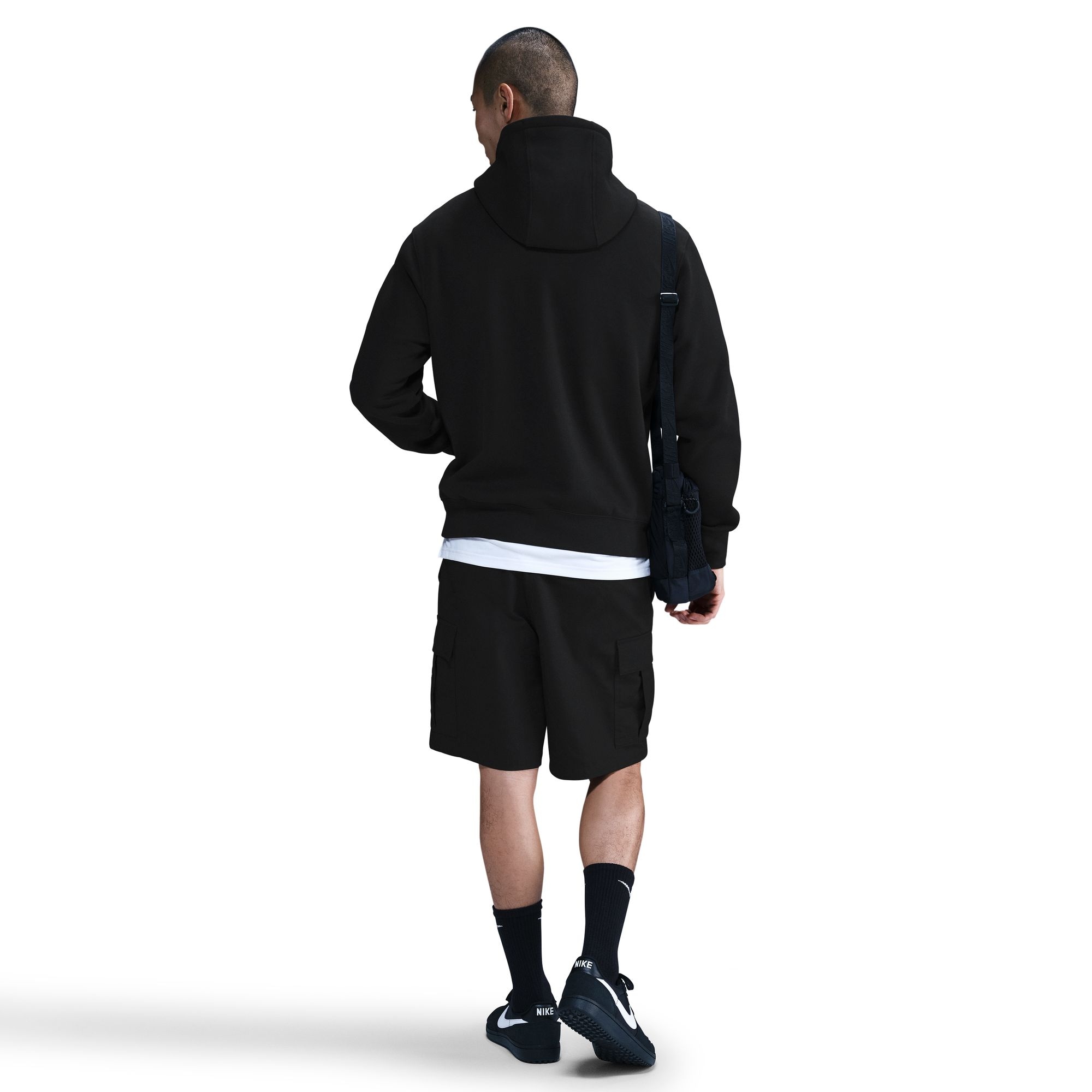 Nike Sportswear Kapuzensweatshirt »M NK CLUB BB PO GFX HOODIE«, Rundhalsausschnitt, Kurzarm-Design, sportliche Passform
