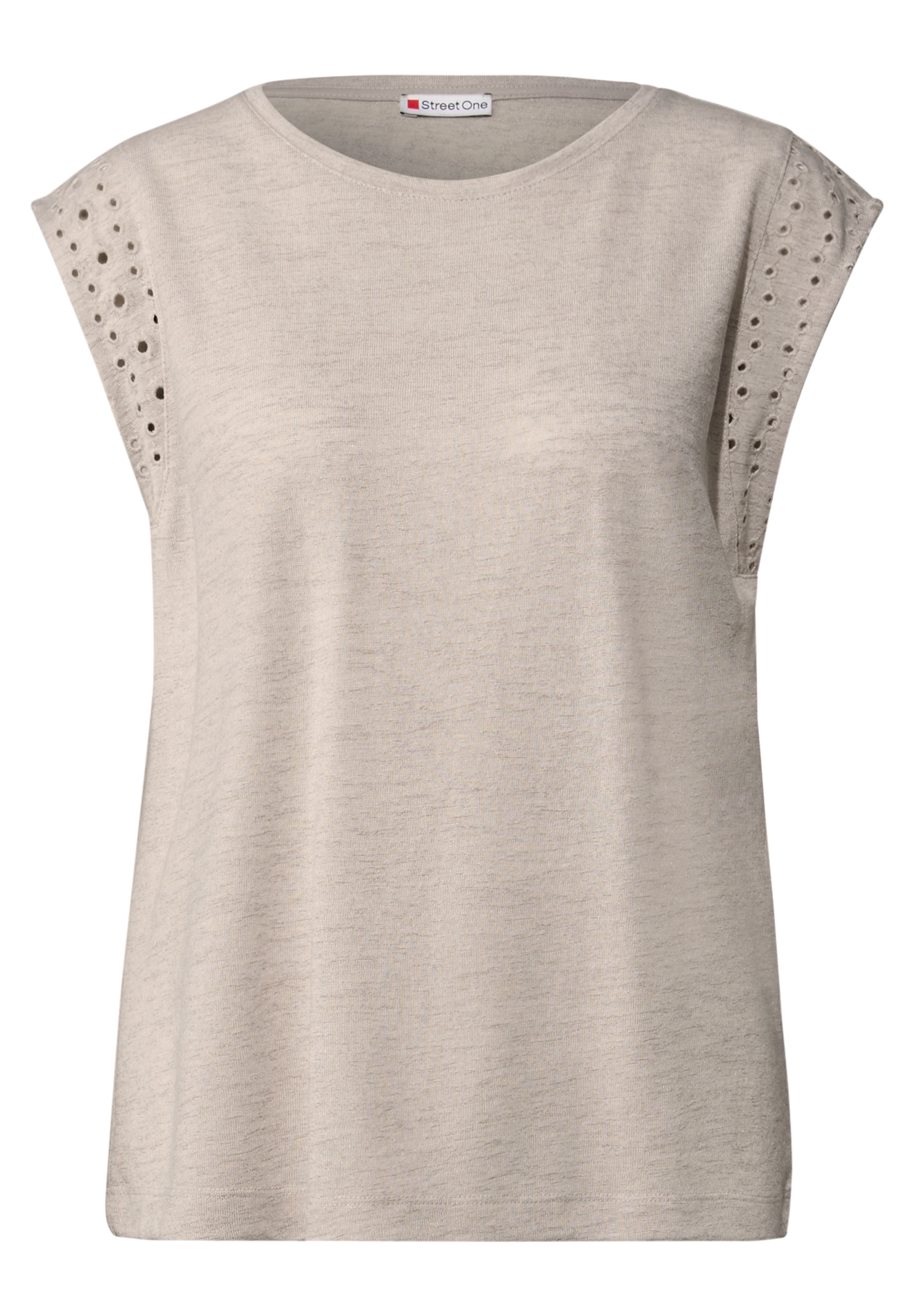 STREET ONE T-Shirt, in Melange Optik