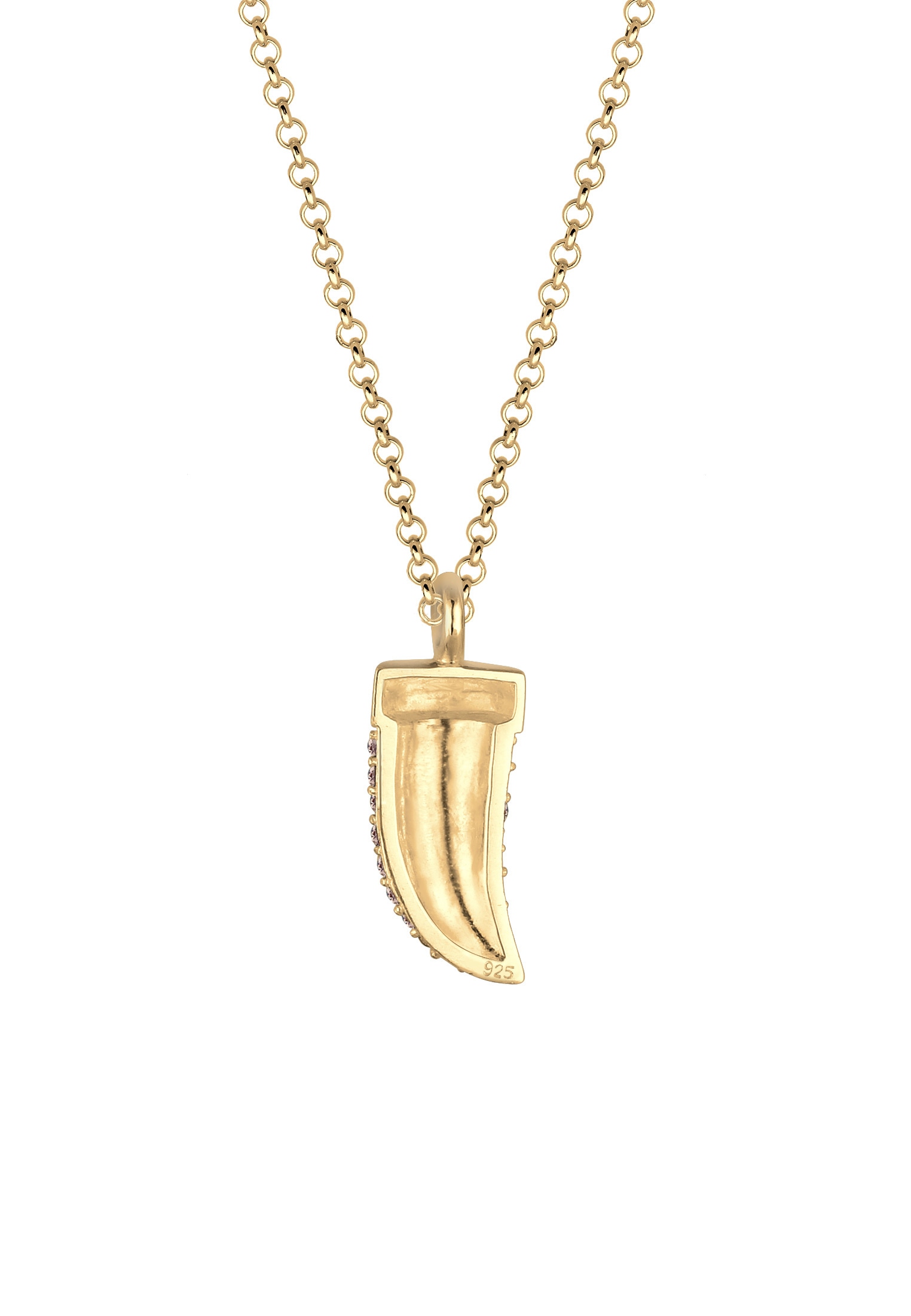 Elli Collierkettchen »Zahn Horn Kristalle Trend 925er Silber«