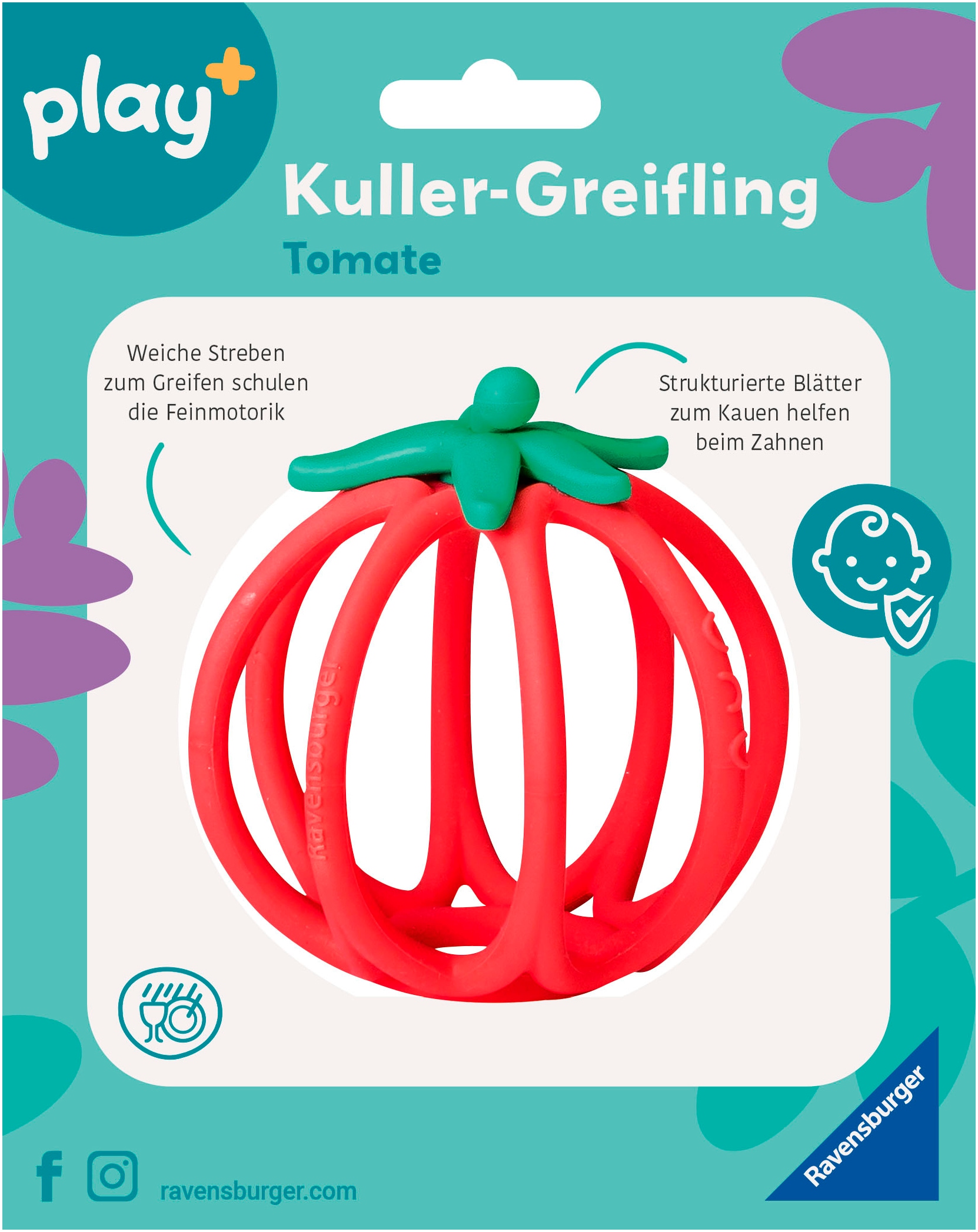Ravensburger Greifling »Play+, Kuller-Greifling, Tomate«