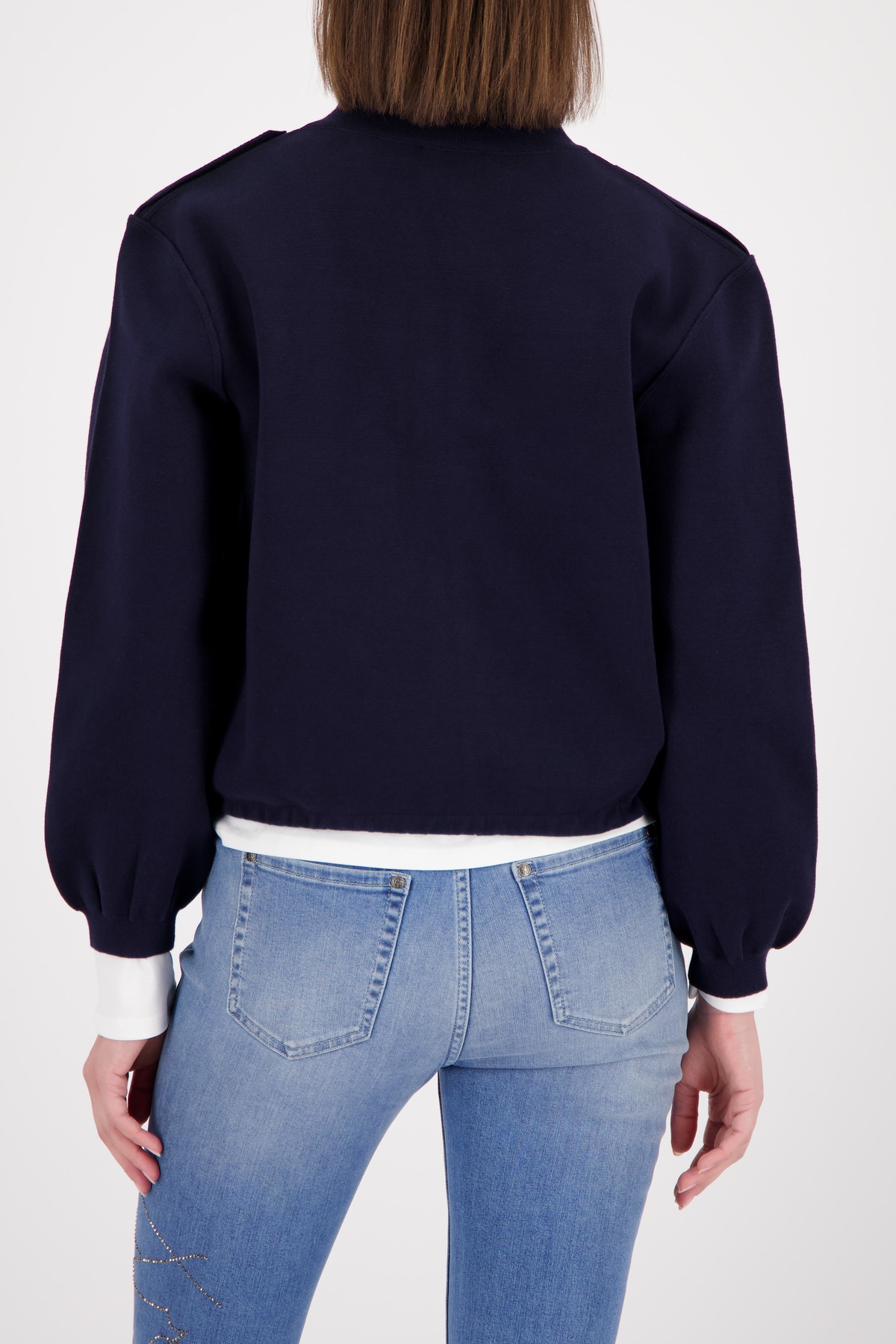 Monari Strickjacke Cargo-Stil, Regular Fit, Stehkragen, 2-Wege-Reißverschlu günstig online kaufen