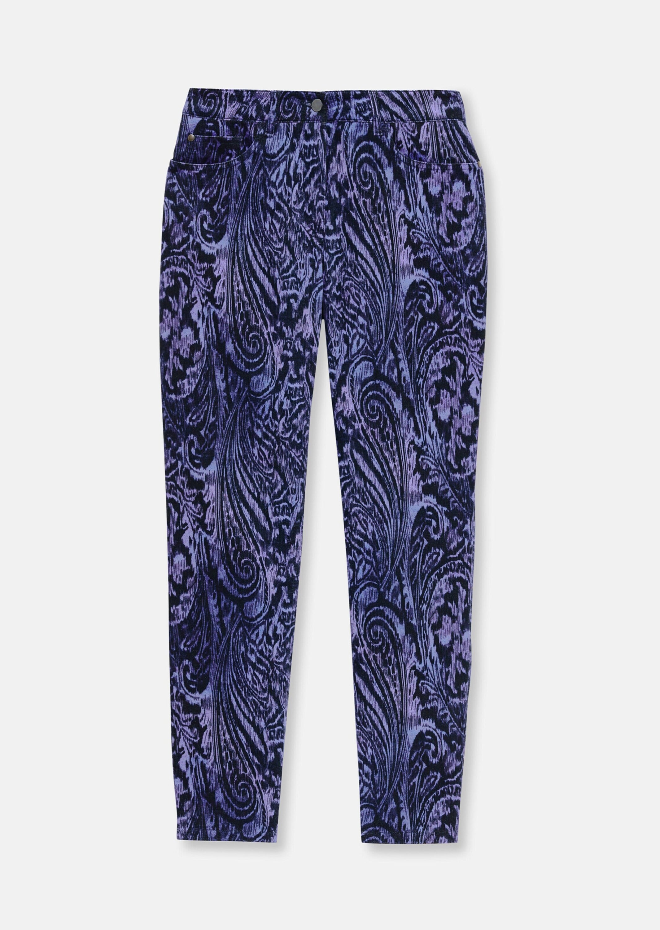 MADELEINE Stoffhose "Hose Schlanke Hose mit Paisley-Print, Stretch"