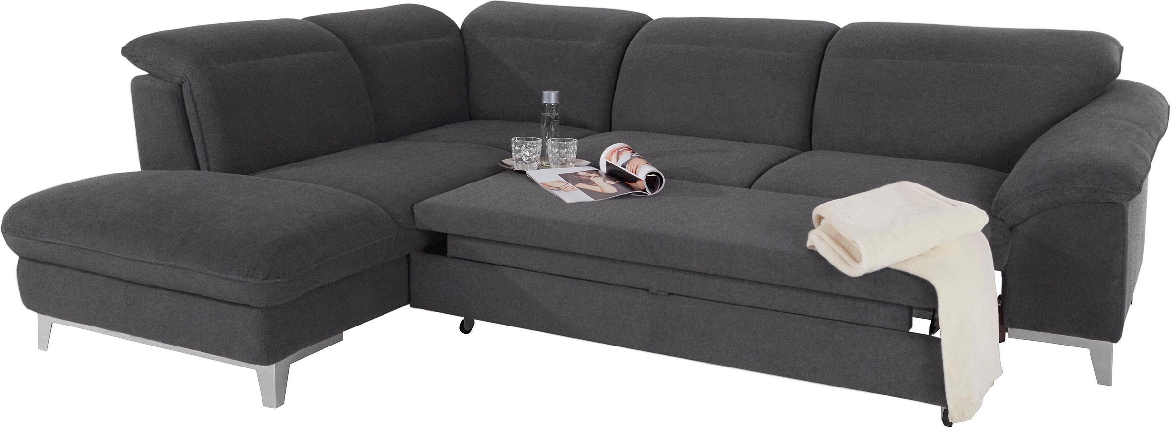 Thumbnail - COTTA Ecksofa "Teresa L-Form" mit Kopfteilverstellung, wahlweise mit Bettfunktion