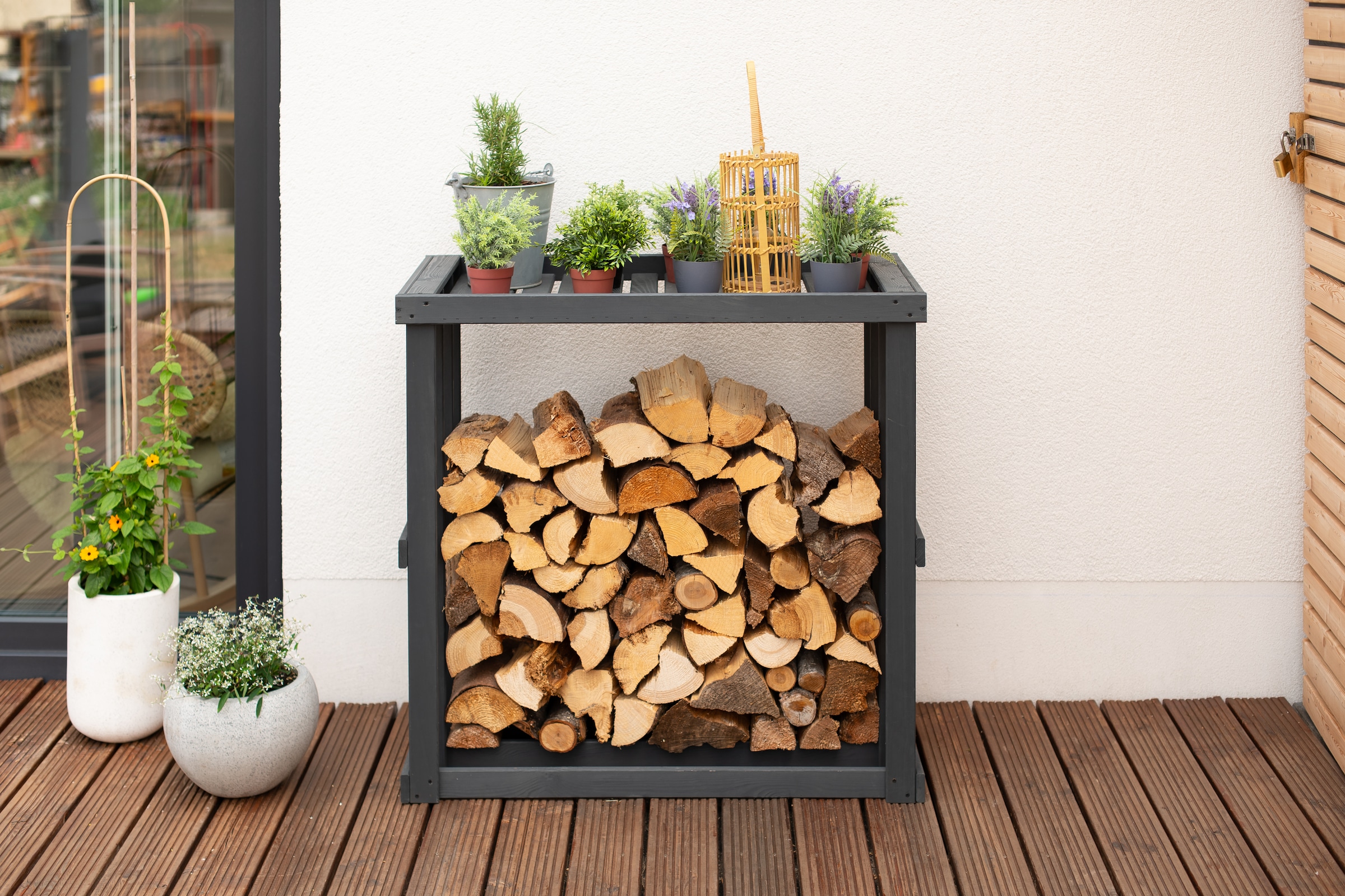 WESTMANN Kaminholzregal »Harald«, anthrazit, BxTxH: 108x52x106cm