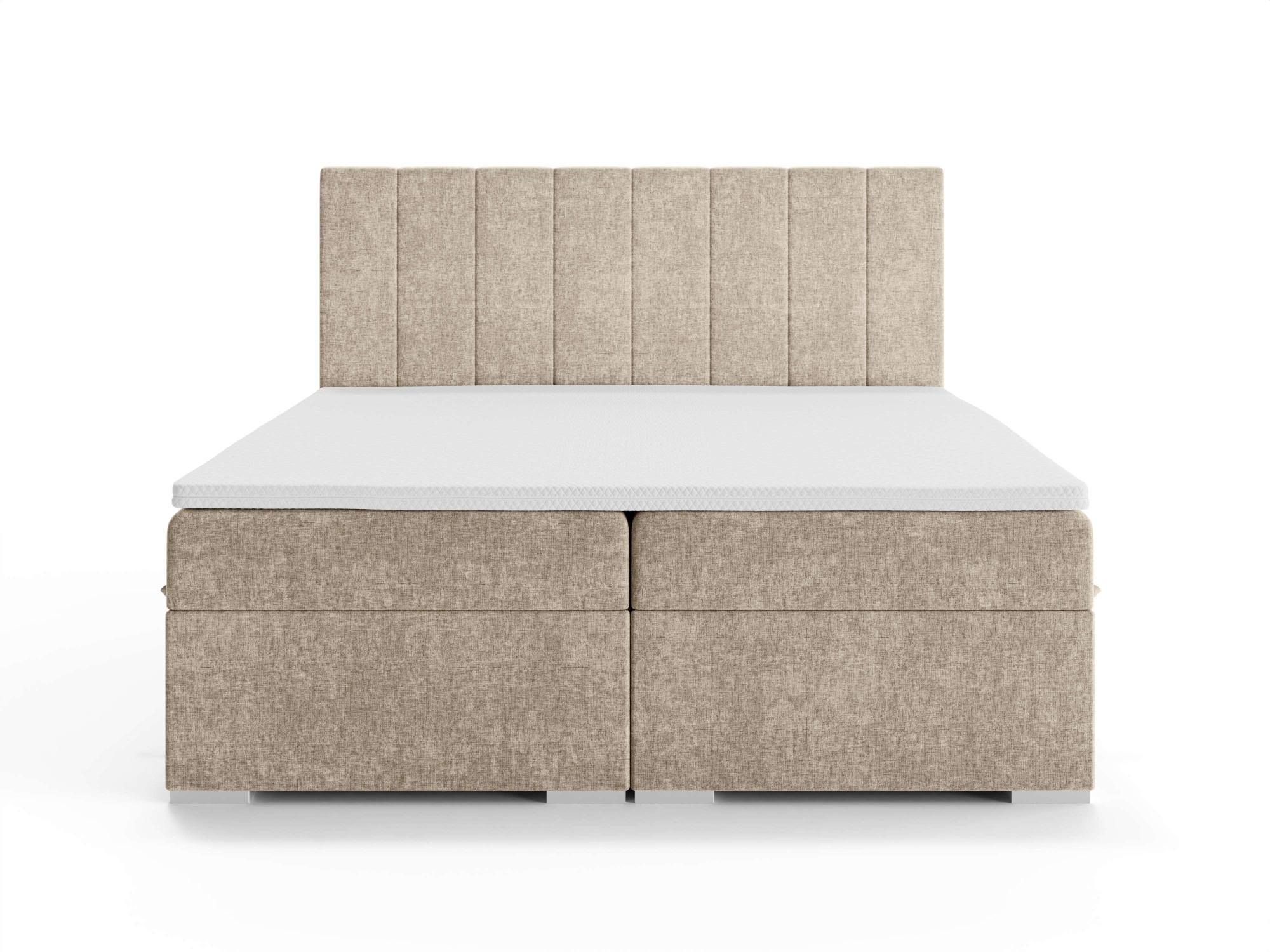 Places of Style Polsterbett »Ginoro mit Matratze und Topper, in 3 Breiten (140, 160 und 180 cm)«, Boxspringbett mit Kopfteil, Bettkasten, Matratze (BFK/TFK) und Topper