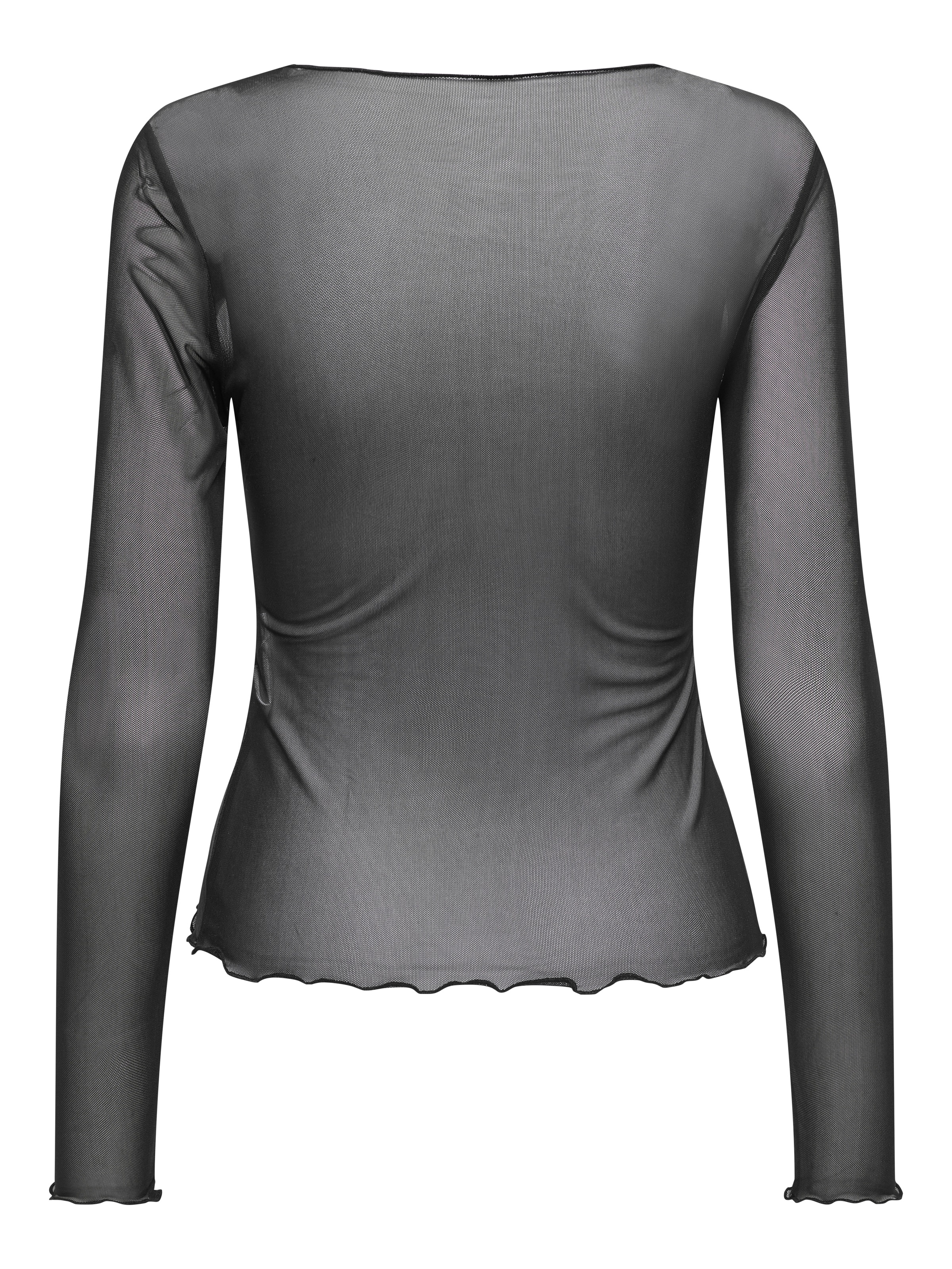 JDY Langarmshirt »JDYELSA NEW L/S O NECK TOP JRS NOOS«, leicht transparenter Look