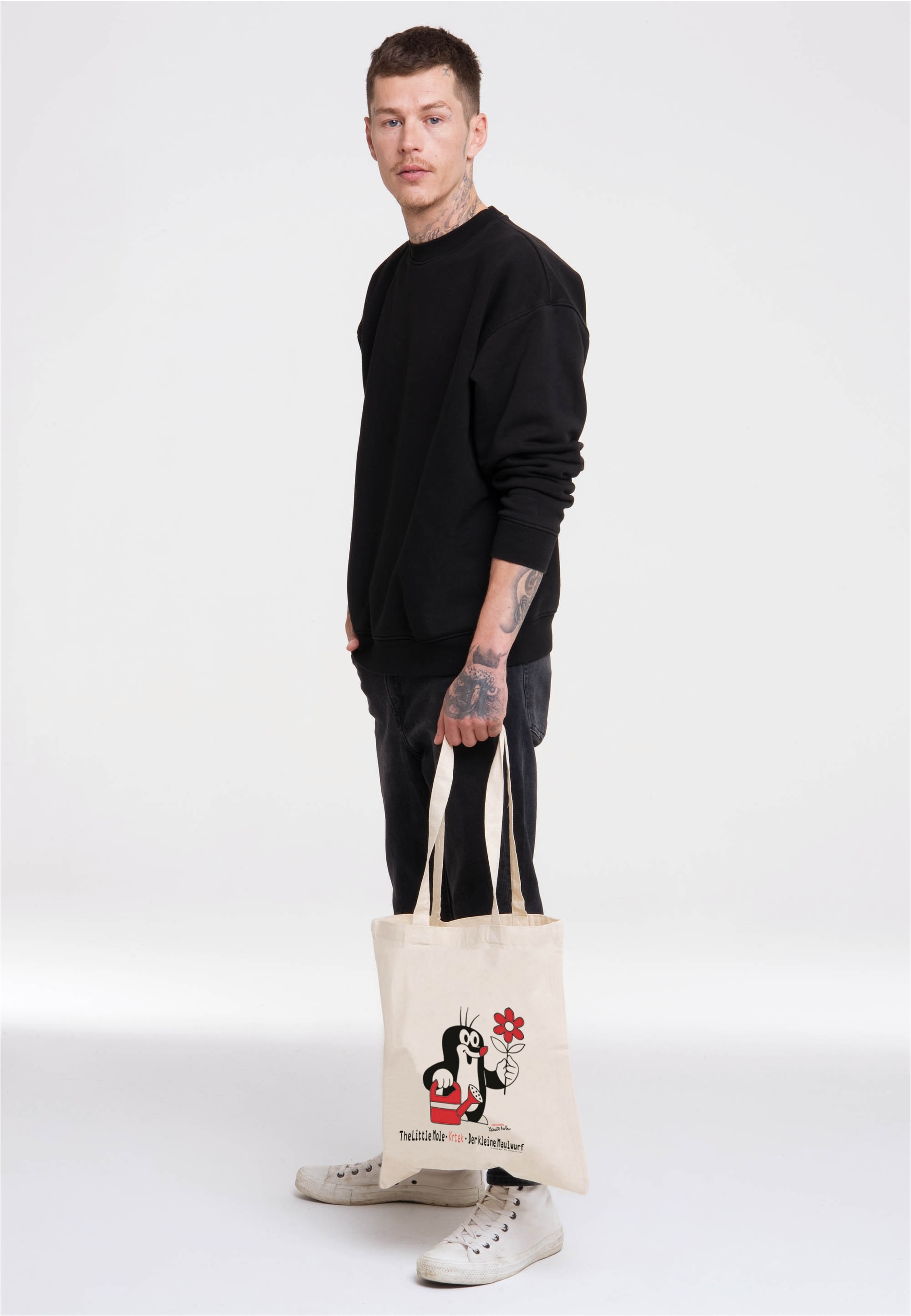 LOGOSHIRT Henkeltasche »Der kleine Maulwurf - Gärtner« mit coolem Motiv