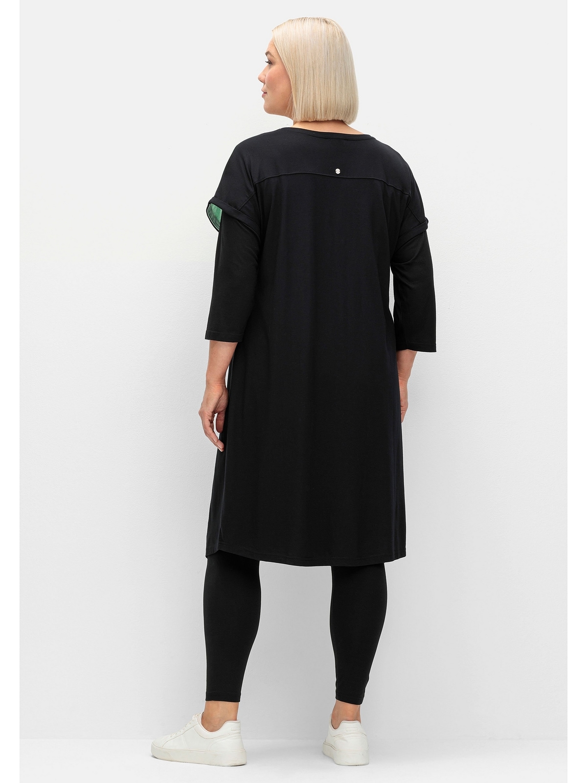 Sheego Jerseykleid »Große Größen«, mit Grafikprint vorn