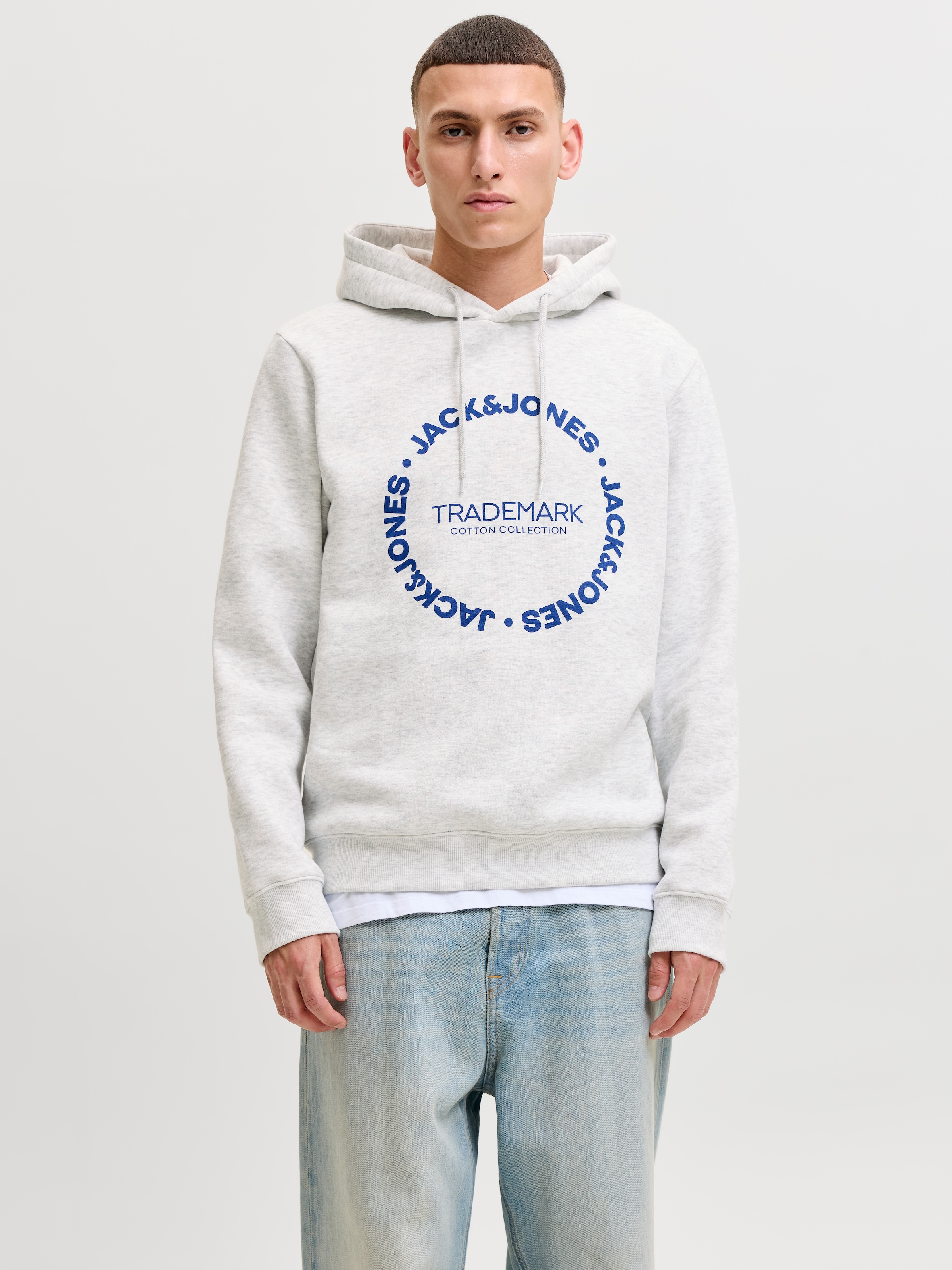 Jack & Jones Kapuzensweatshirt "JJBENSON SWEAT HOOD", Materialmix, regular fit