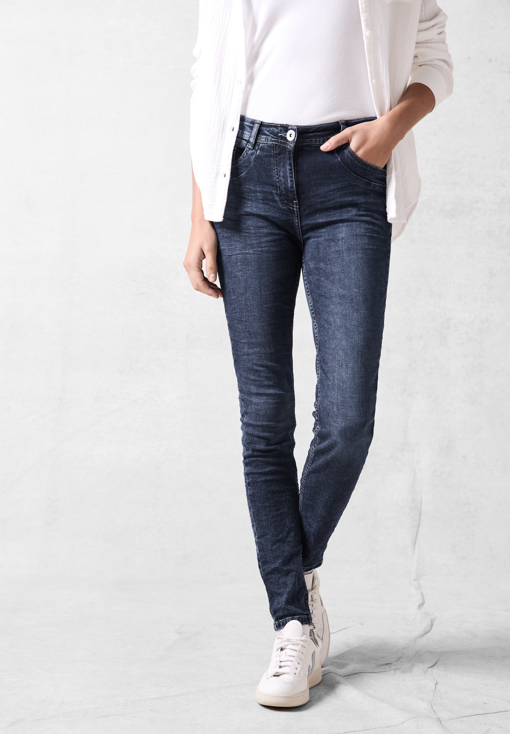 Cecil Gerade Jeans High Waist