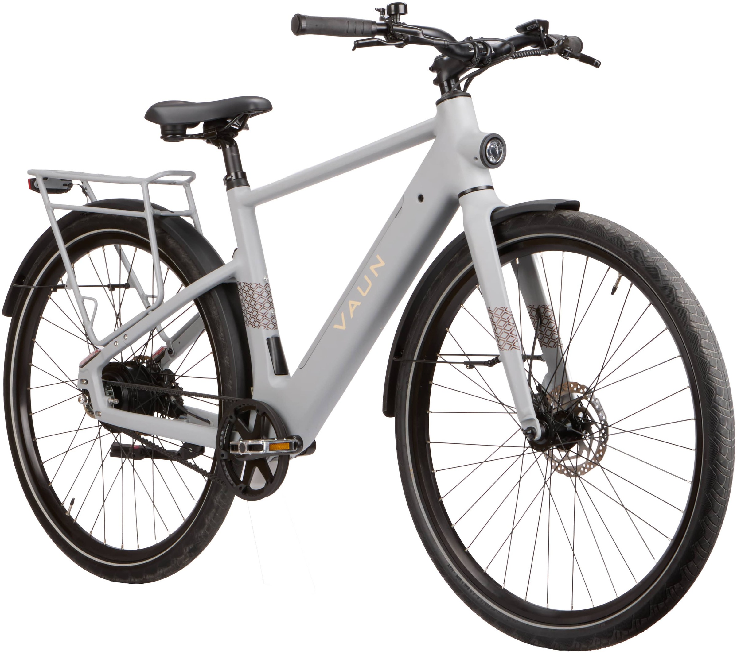 Vaun »VAUN SKYLINE Wave-Cityrad Bikes« 8 Gang Shimano Nexus 8-Gang Schaltwerk Nabenschaltung Mittelmotor 250 W (mit integr. Akku), Elektrofahrrad für Alltag und Einkauf